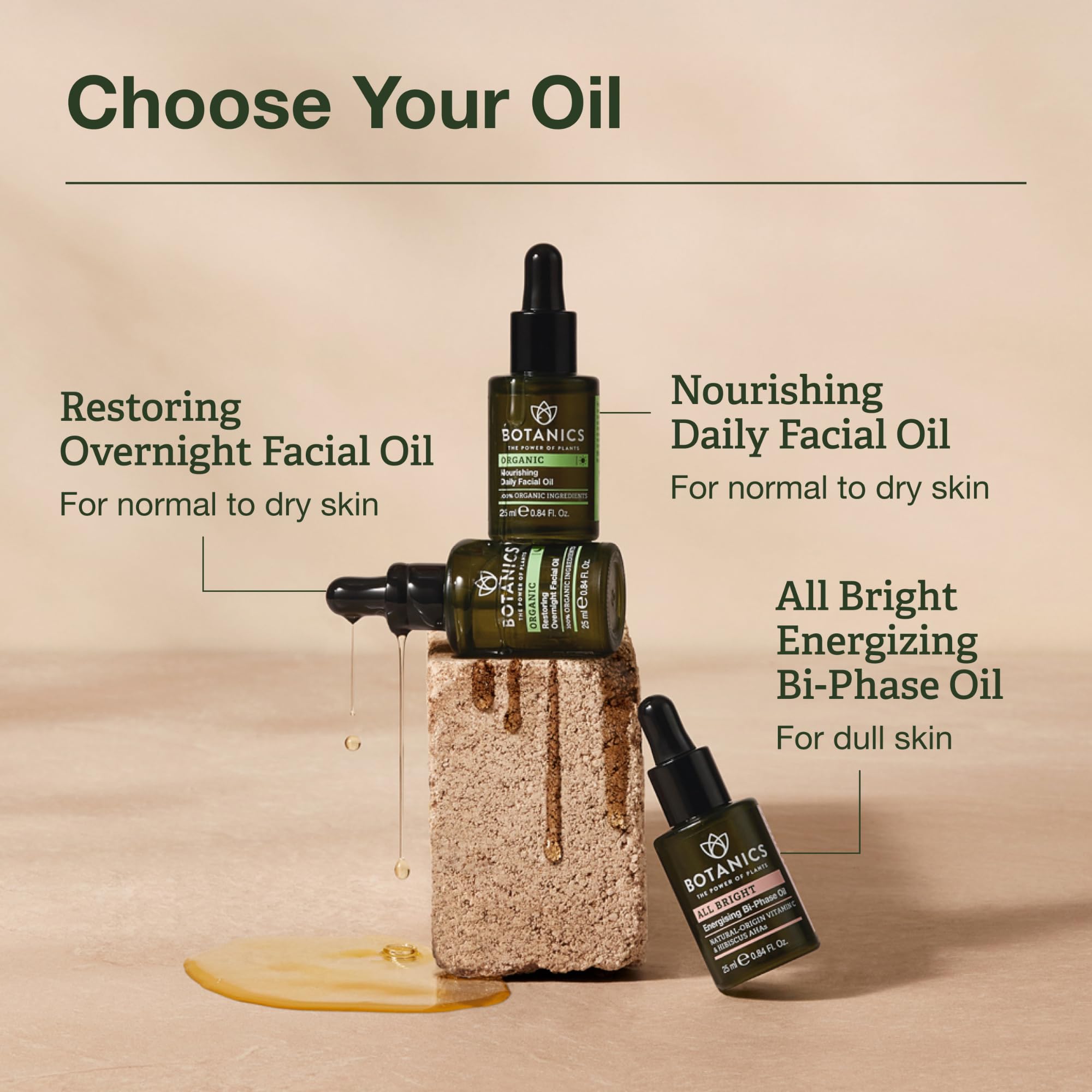 Botanics Organic Restoring Overnight Face Oil for Women & Men - Powered by Rosehip Oil - Lightweight, Non-Greasy & Hydrating - Vegan & Cruelty-Free Skincare (0.84 Fl Oz)