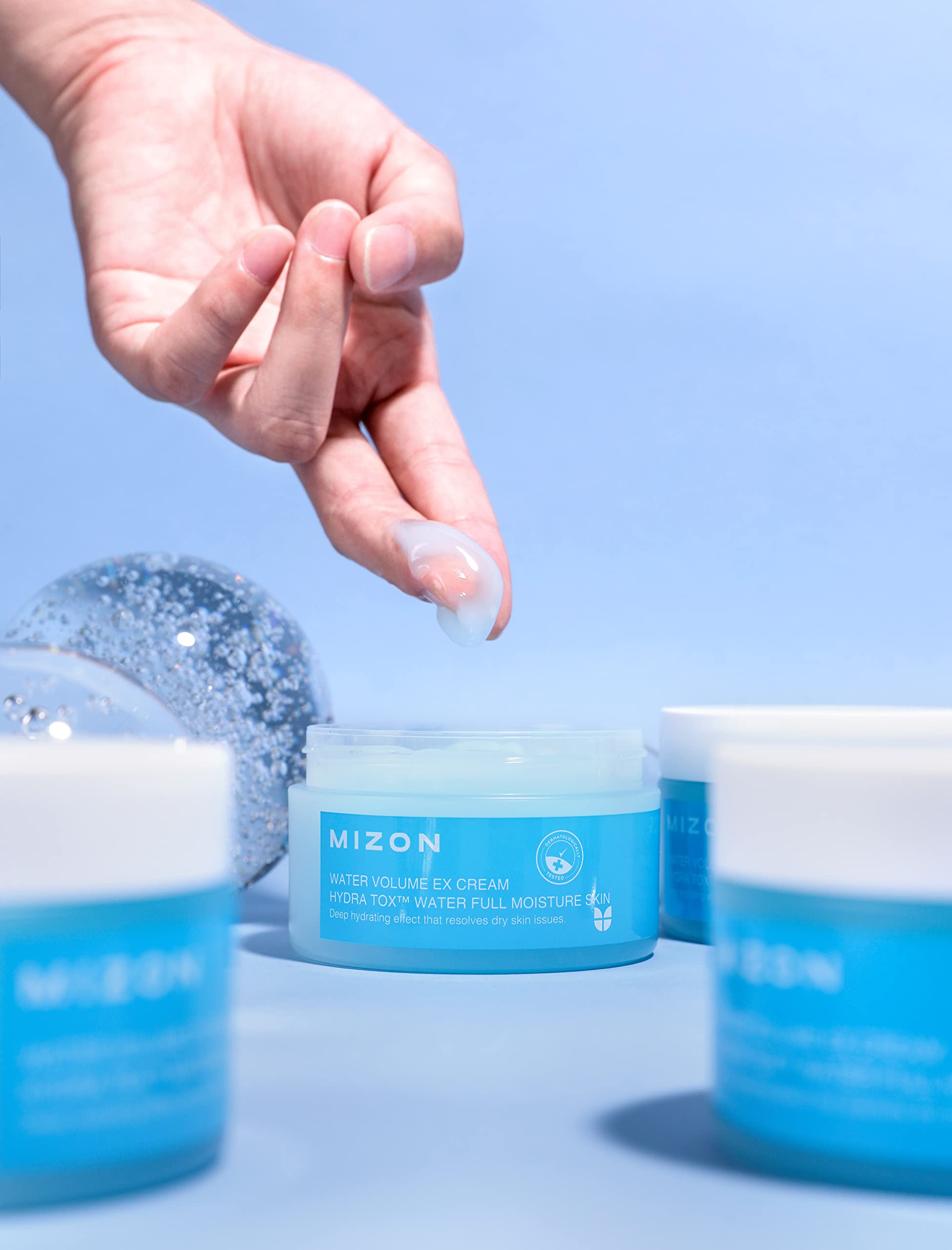 MIZON Water Volume EX Cream, Daily Hydrating Gel Moisturizer for All Skins, Lightweight, Soothing, Brightening, Korean Skincare (230ml, 7.7 fl oz)