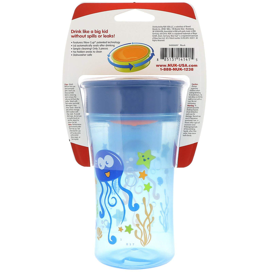 NUK Magic 360 Sippy Cup, Blue, 10oz 1pk, Styles May Vary