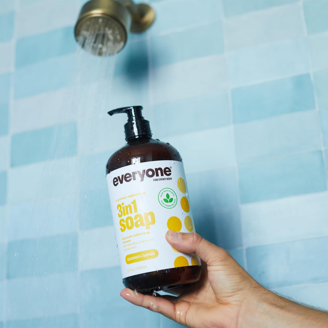 Everyone 3-in-1 Soap: Shampoo, Body Wash, & Bubble Bath, Coconut and Lemon, 32 Ounce, 2 Count