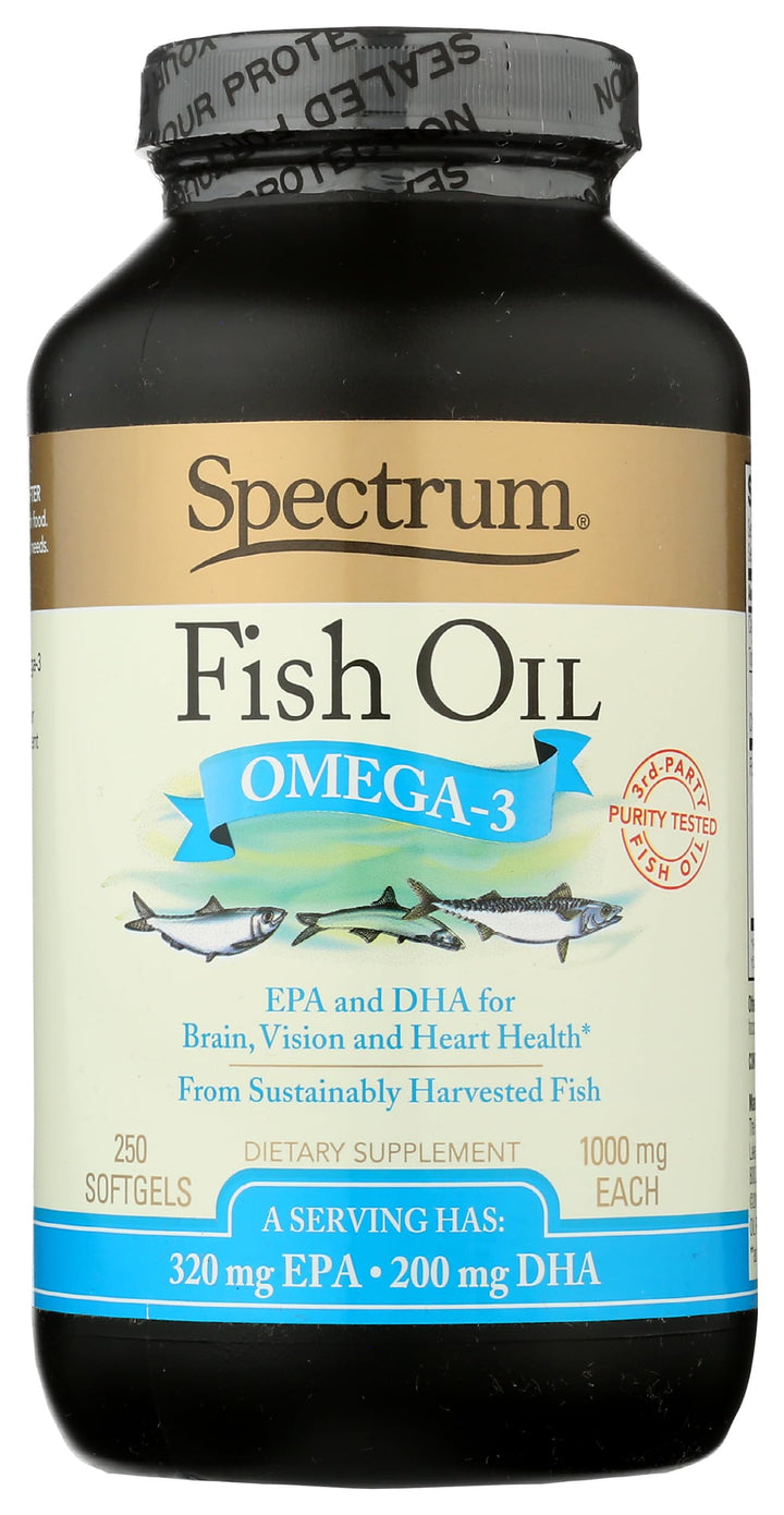 Spectrum Essentials Softgels, Fish Oil Omega-3, 1000 mg, 250 Count