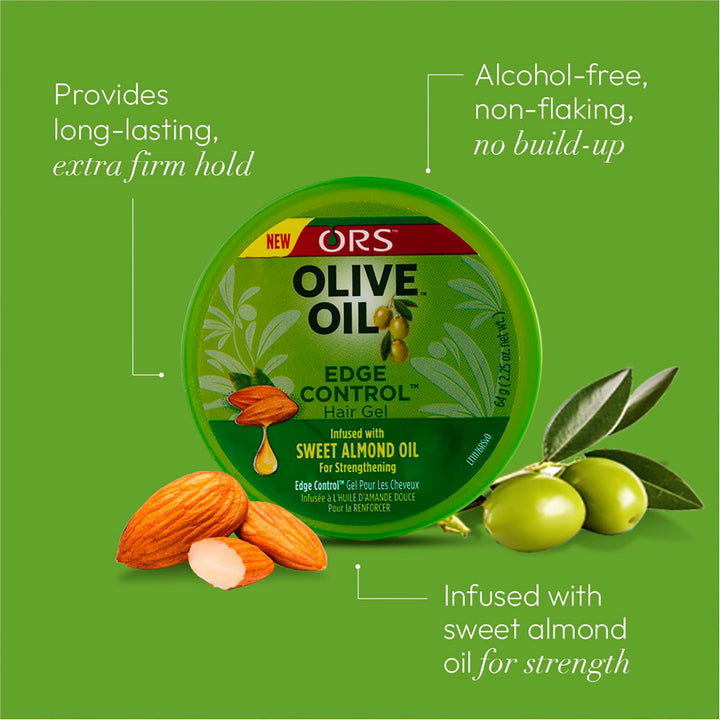 Organic R/s Root Stimulator Olive Oil Edge Control Hair Gel, 2.25 Ounce