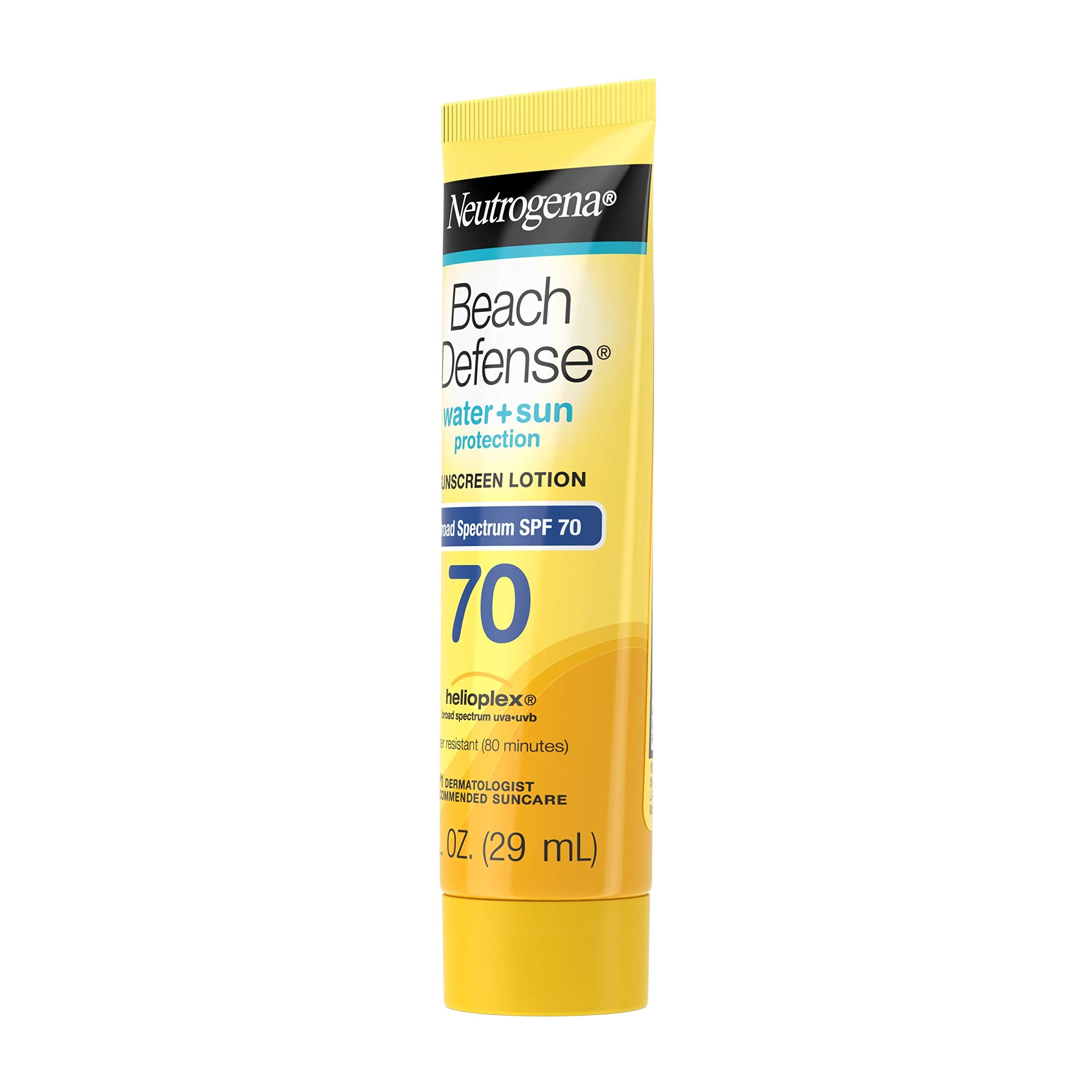 Neutrogena Beach Defense Sunscreen For All Skin Types Lotion Broad Spectrum Spf 70, 1 Fl Oz (Pack Of 48)