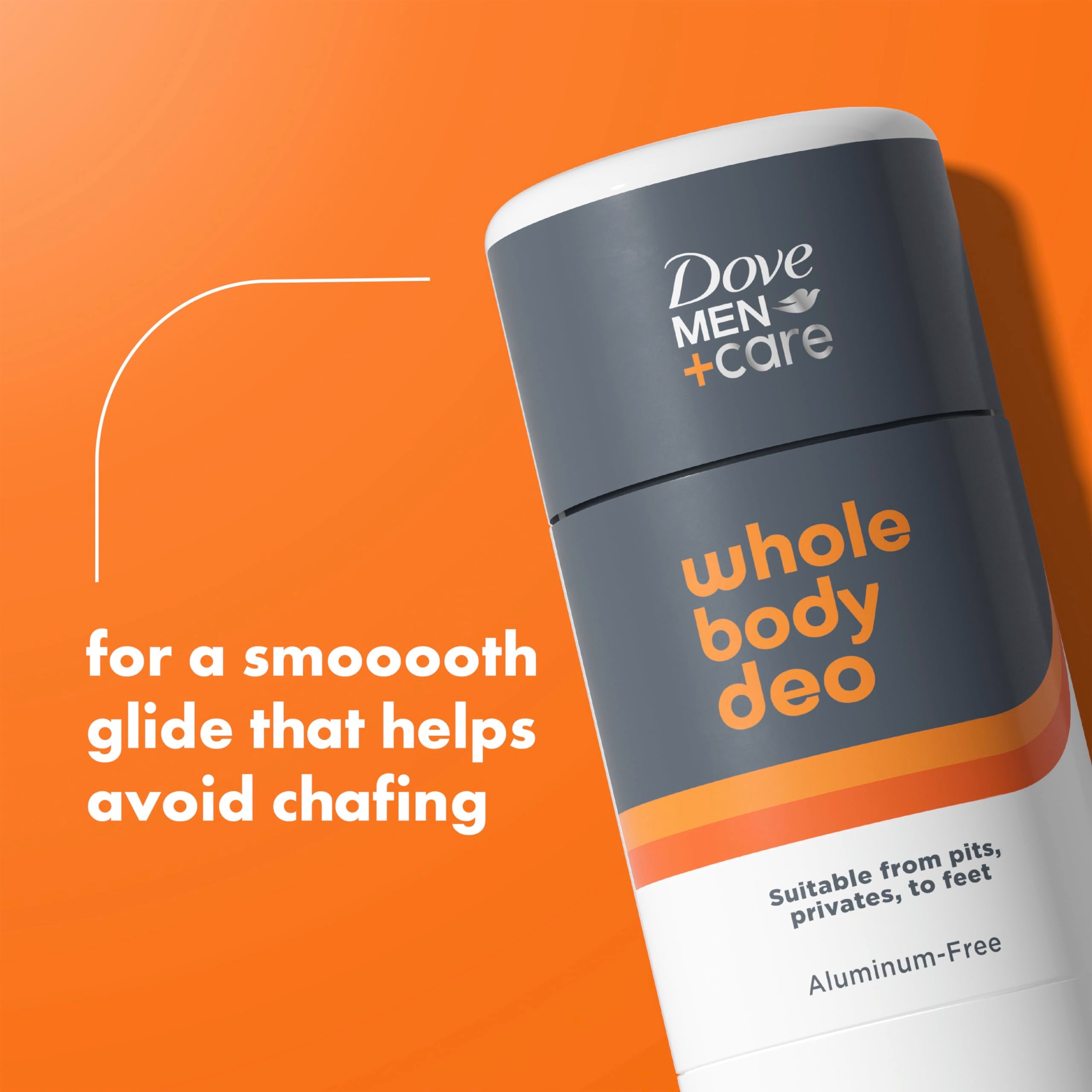 Dove Men+Care Whole Body Deo Aluminum-Free Deodorant Stick Shea Butter + Cedar from Pits, Privates, to Feet with Vitamin E 2.6 oz