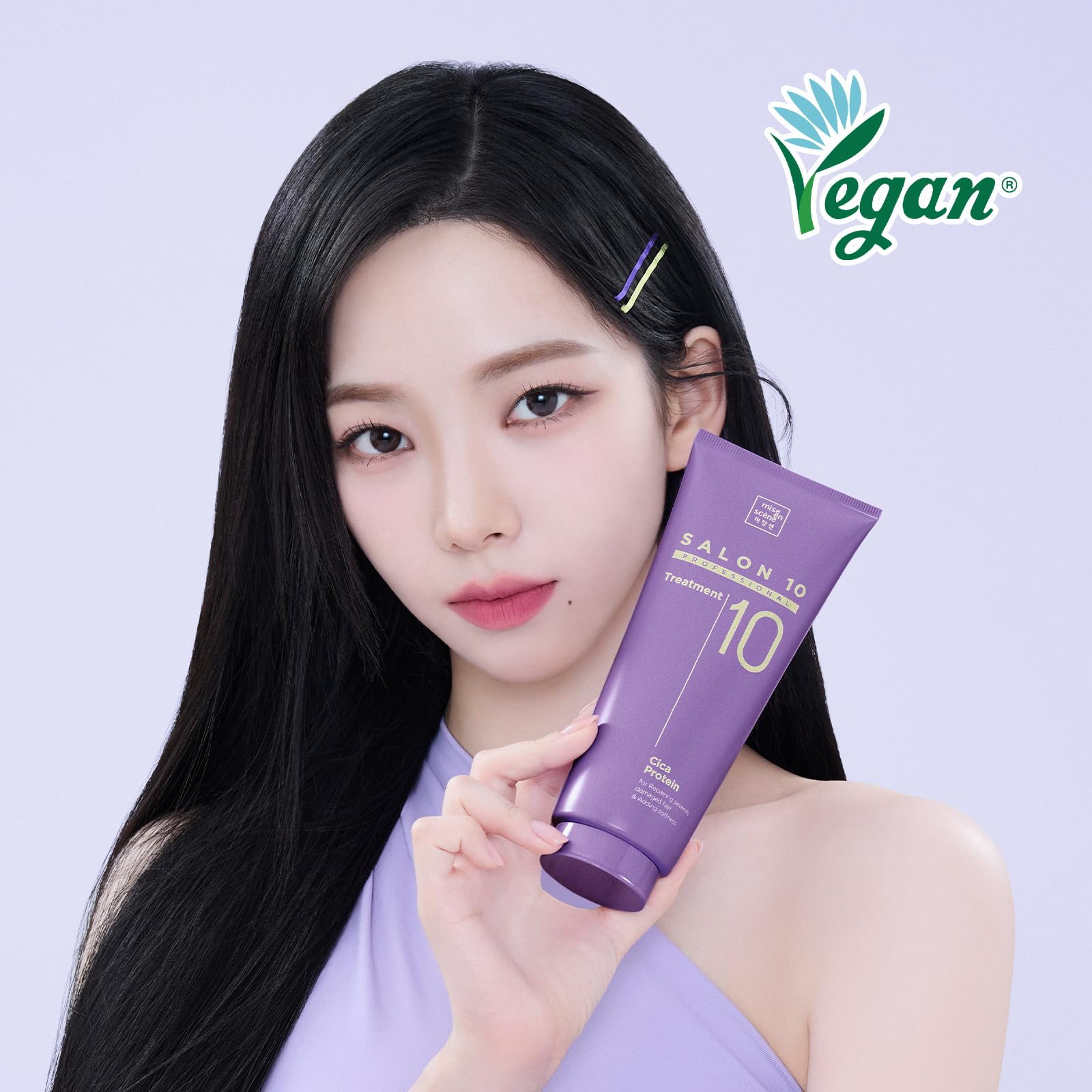 Mise En Scene Salon 10 Professional Cica Protein Deep Conditioner for Damaged Hair - Treatment with Centella Asiatica, Bond Repair Hair Masks, Low Porosity Care, 7.27 Fl. Oz. (215ml)