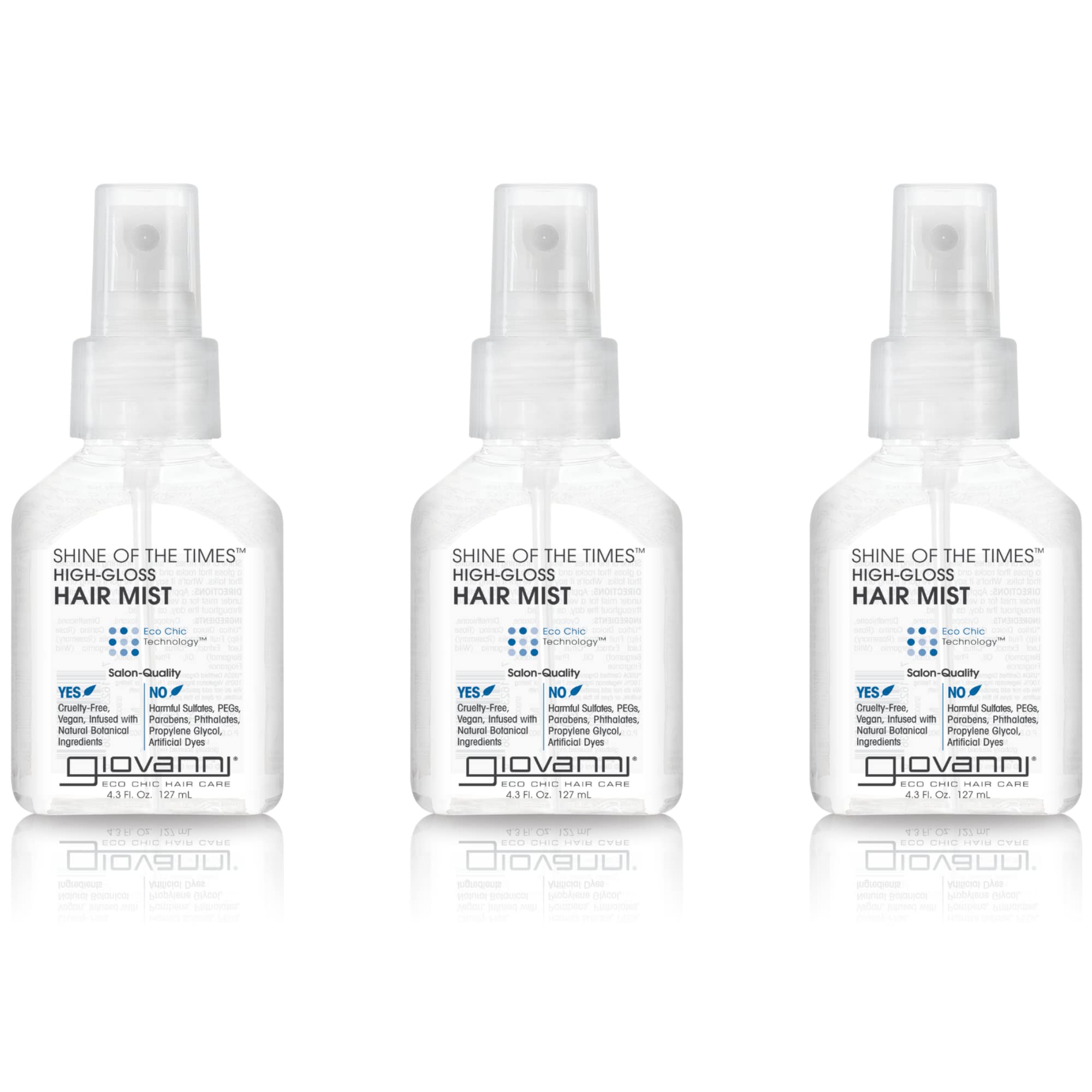 Giovanni Silicone Finishing Mist, Shine of the Times, 4.3 fl oz Containers (Pack of 3)