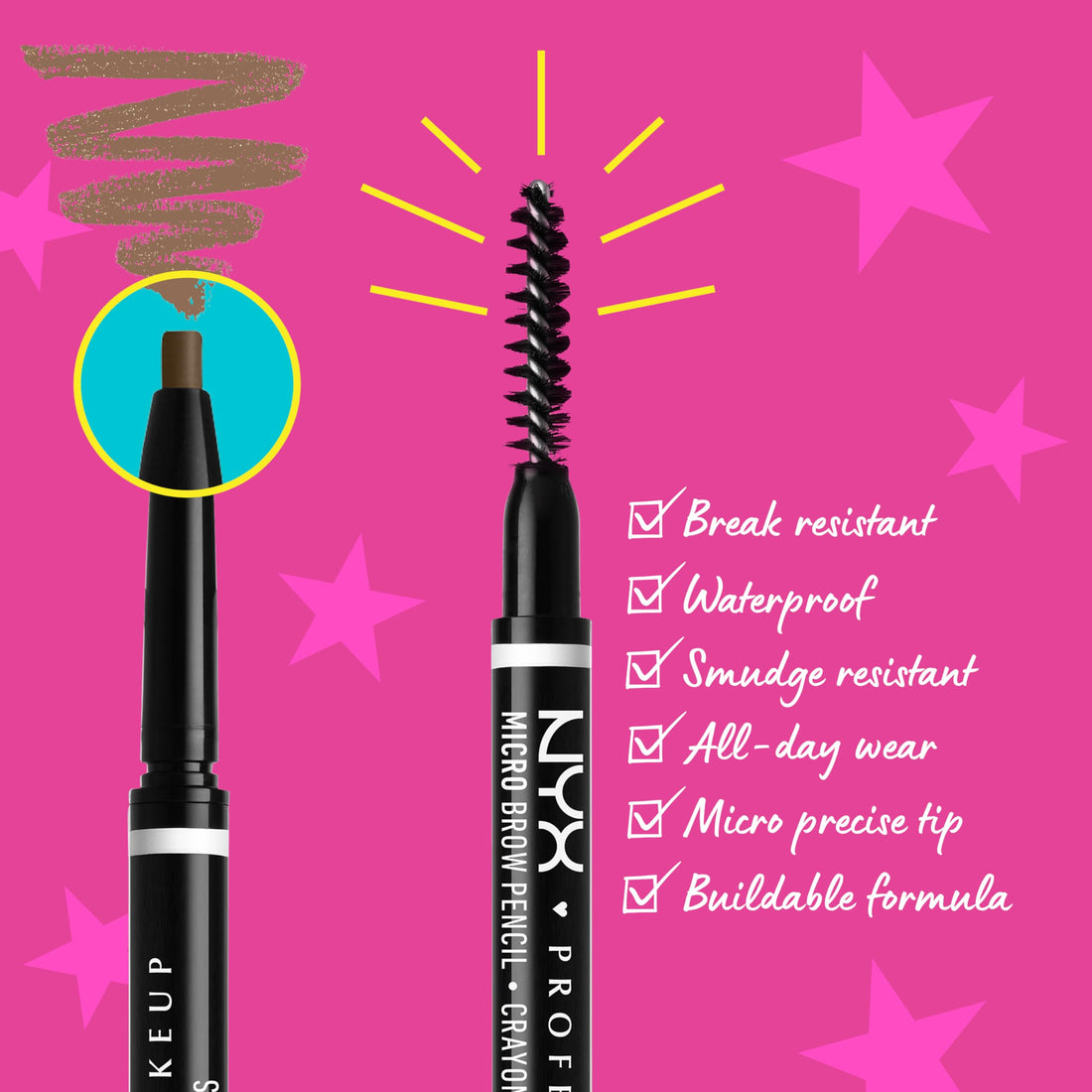 Nyx Micro Brow Pencil (Mbp05, Ash Brown)