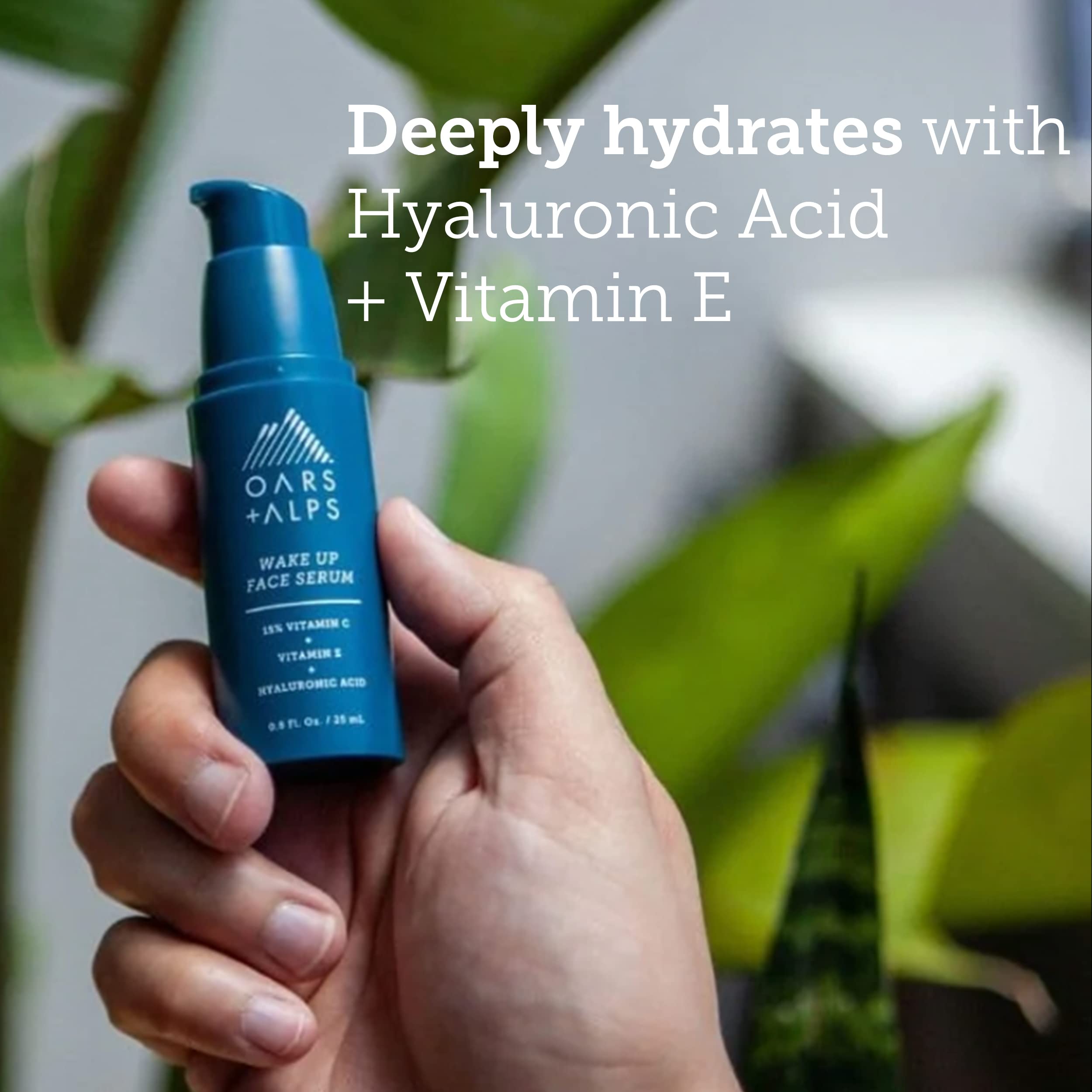 Oars + Alps Anti Aging Vitamin C Serum for Face, Made with Vitamin C, Hyaluronic Acid, and Vitamin E, 0.8 Fl Oz