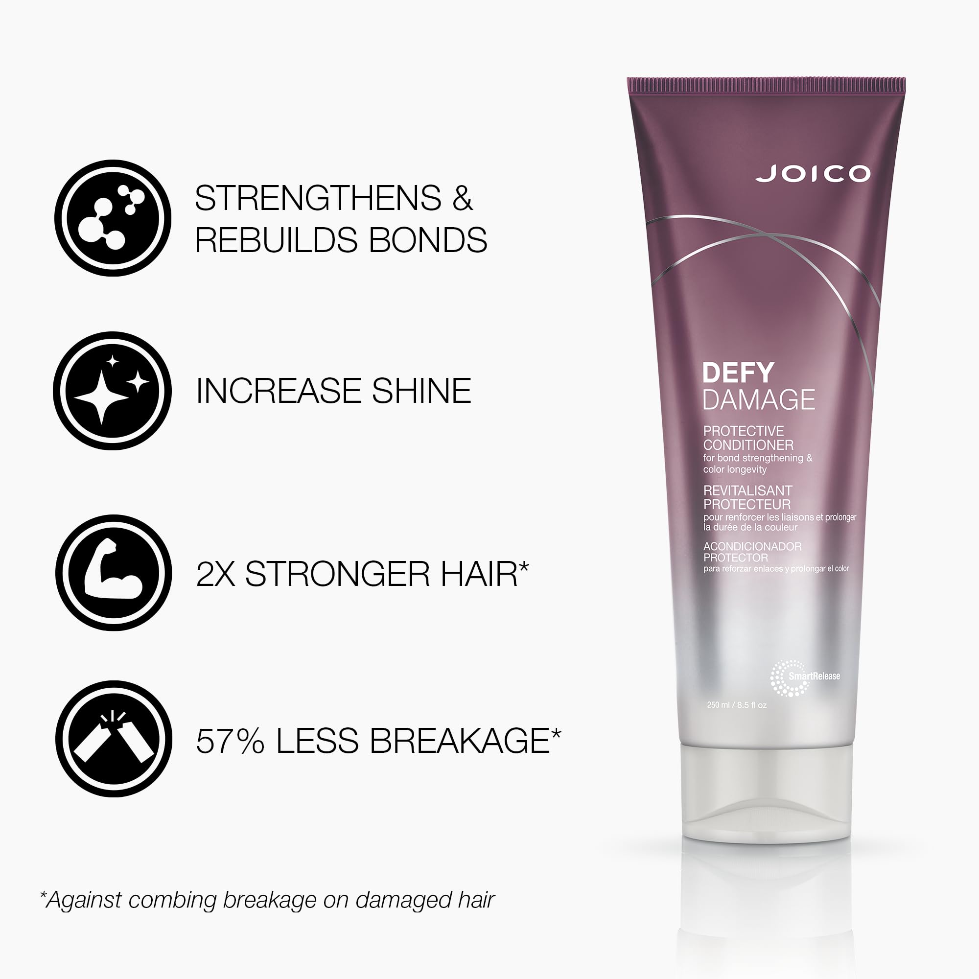 Joico Defy Damage Protective Shampoo & Conditioner Set | Preserve Hair Color | For Bond Strengthening & Color Longevity