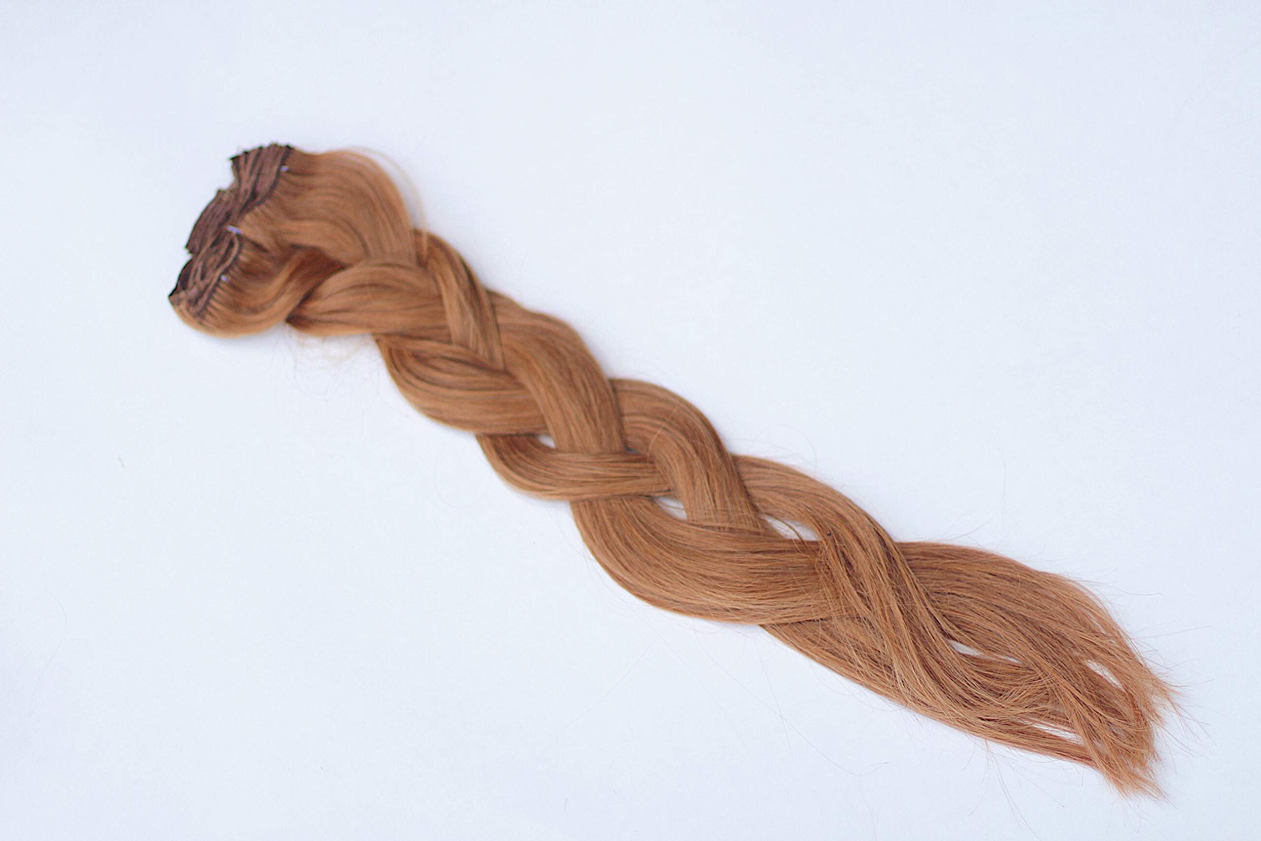 Tressmatch 20 22 Remy (Remi) Human Hair Clip In Extensions Light Auburn (Color #30) 9 Pieces(Pcs) Thick To Ends Full Head Set [Weight:4.4oz/125grams)