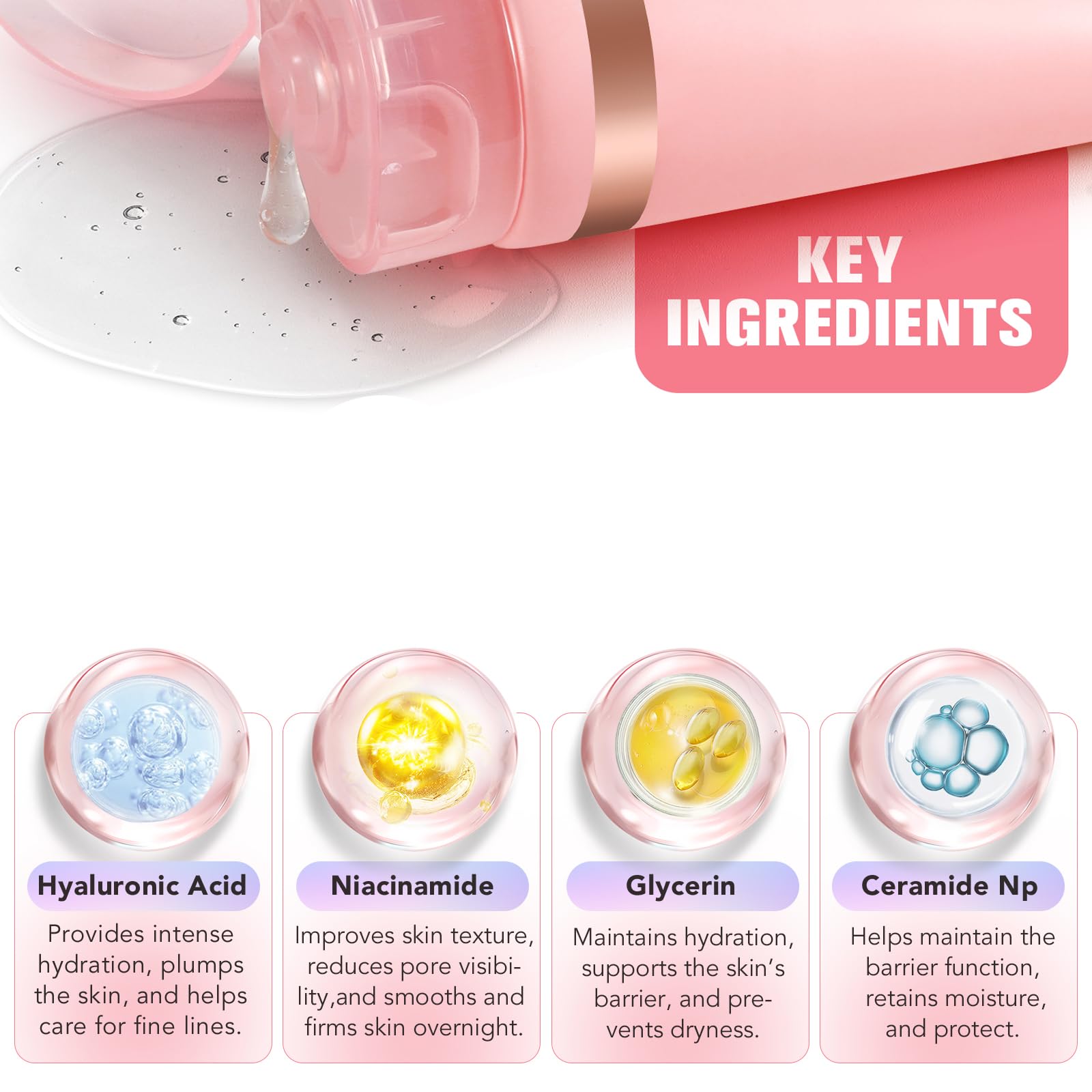 Collagen Night Wrapping Mask, Collagen Overnight Wrapping Peel Off Face Mask for Reduce Sagging & Dullness, Elasticity & Hydration, Tight Skin Collagen Mask-2.53 fl.oz (Brush Included) (75 ML)