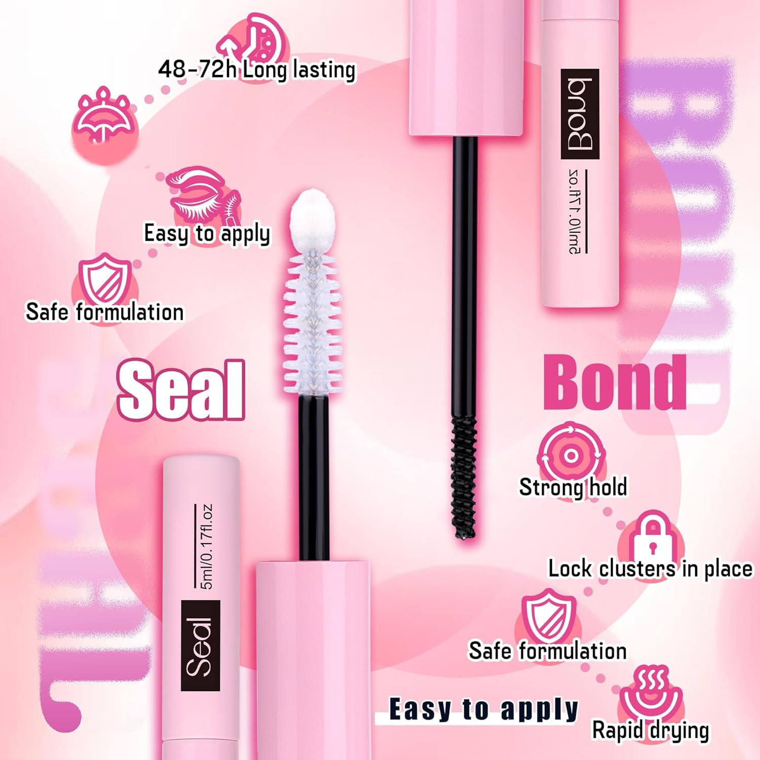 DIY Lash Extension Kit Natural Look Wispy Lash Clusters D 154 pcs Lashes Clusters 8-16 mm Eyelash Extension Kit Lash Bond and Seal Lash Tweezers Individual Lashes Lash Cluster Kit For Beginners