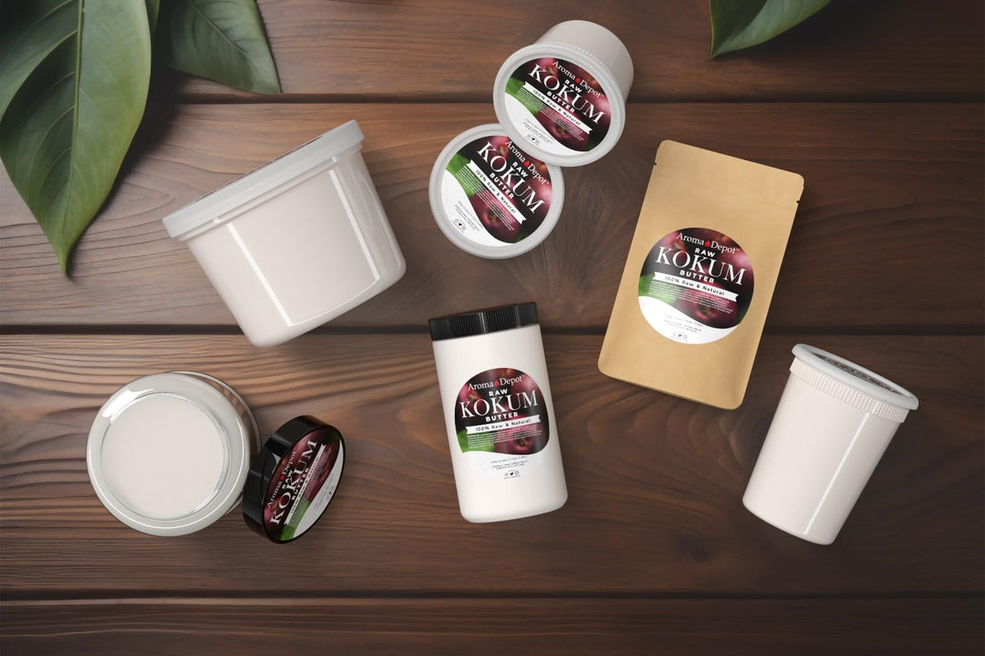 Aroma Depot 12 oz Raw Kokum Butter Great for Skin, Body, and Hair. 100% Pure I Natural I Cold Pressed I Thickener for Body Butters, Sunscreens, Soaps, Deodorants, and Lotions.