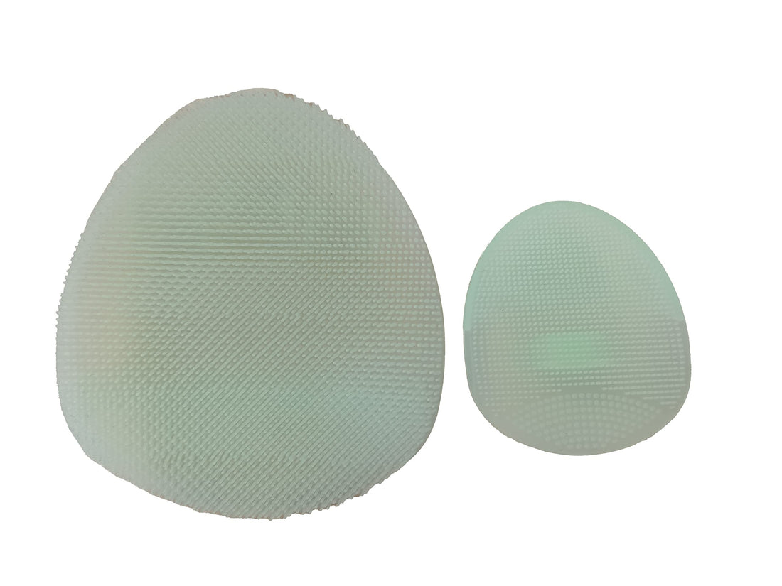 1 Pack of Body Brush and face Brush Food Grade Silicone (Emerald Green)