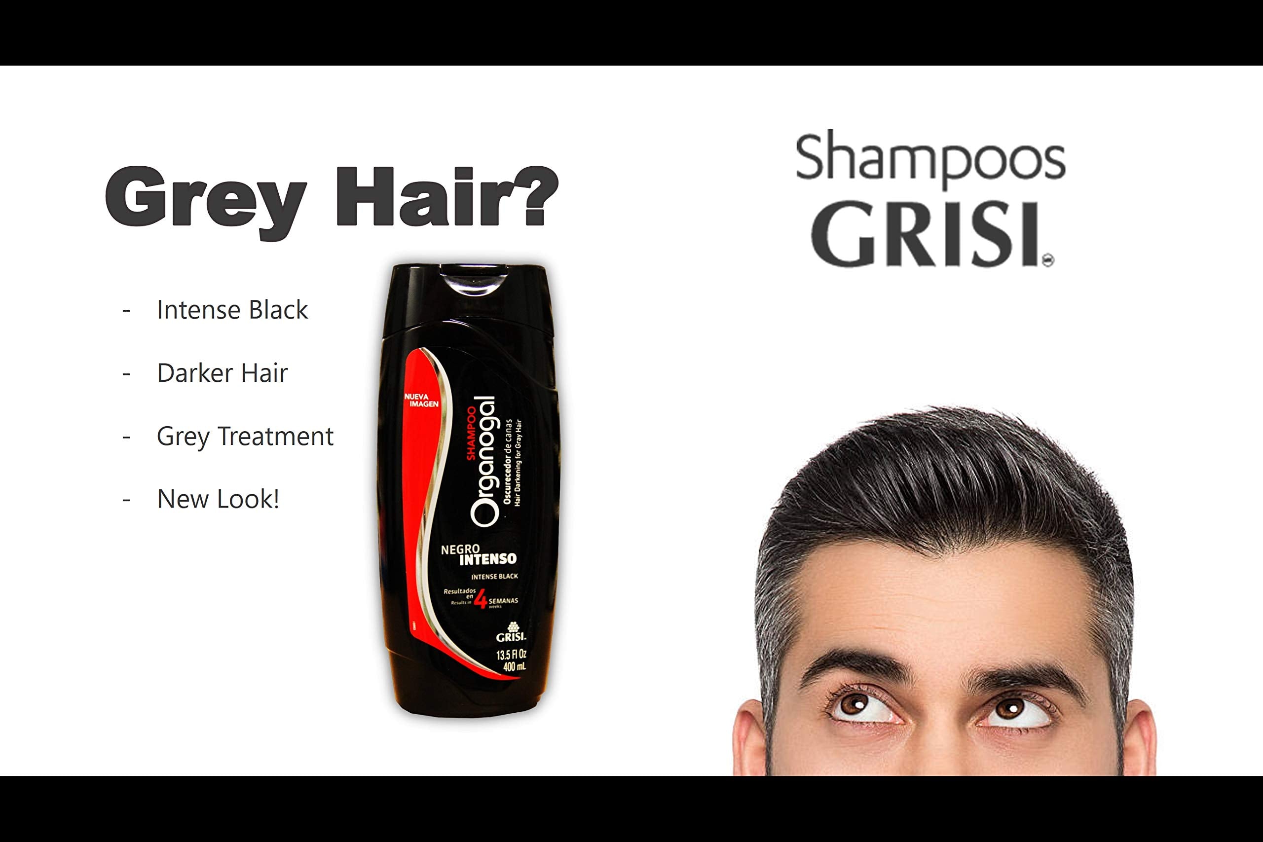 Grisi Shampoo Organogal Intense Black 13.5 fl. oz. ( 400 ml)