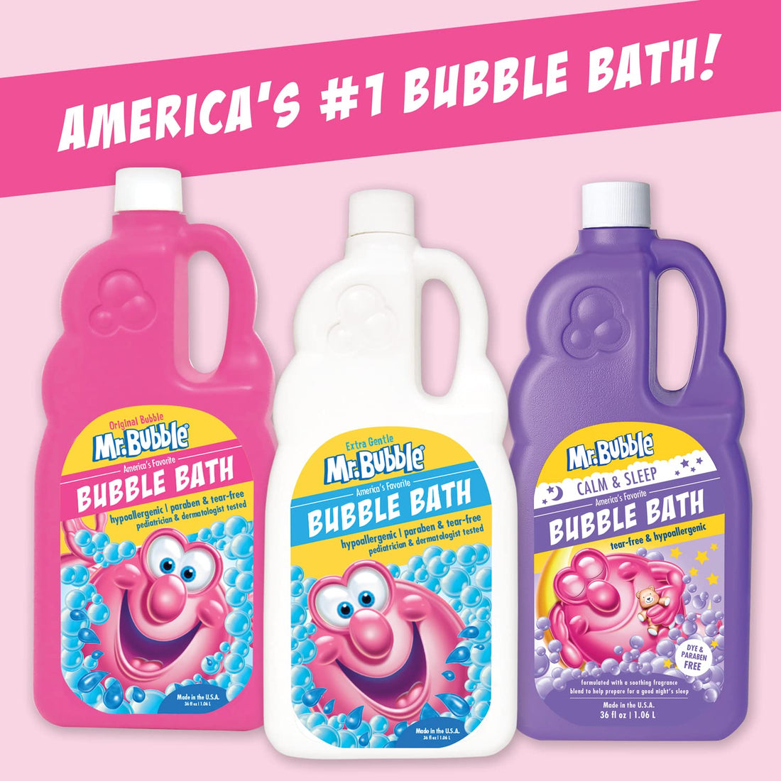 Mr. Bubble Calm & Sleep Bubble Bath (Pack of 2 Bottles, 36 fl oz Each)