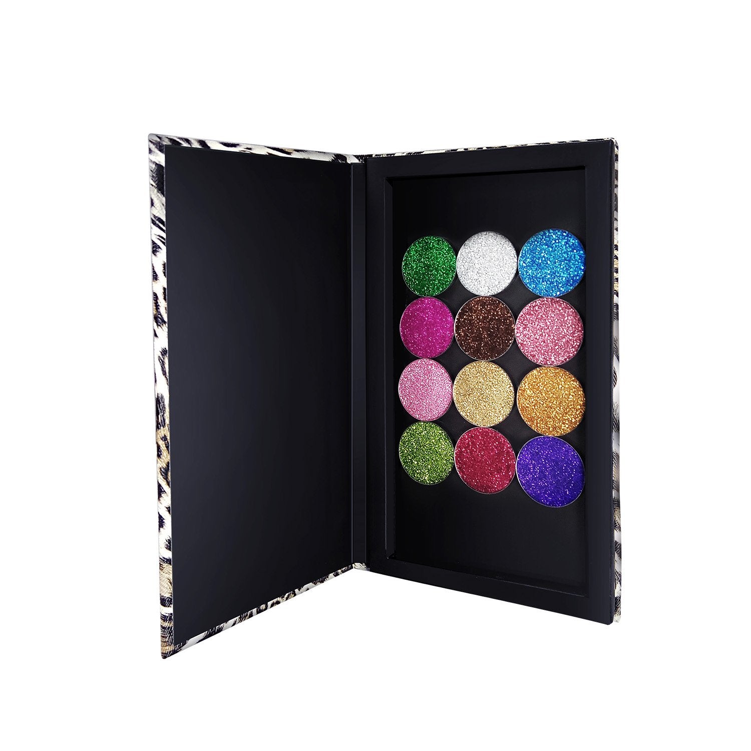 Allwon Magnetic Makeup Palette Leopard Empty Makeup Palette for Eyeshadow Lipstick Blush Powder