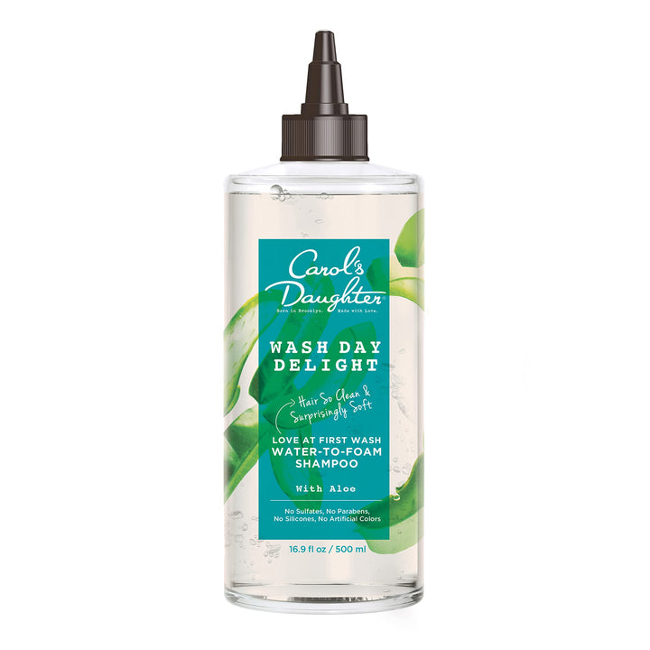 Carol’s Daughter Wash Day Delight Love at First To Foam Sulfate Free Shampoo with Aloe and Micellar Water, Paraben and Silicone Free, Micellar Shampoo for Kinky, Curly Hair, 16.9 fl oz