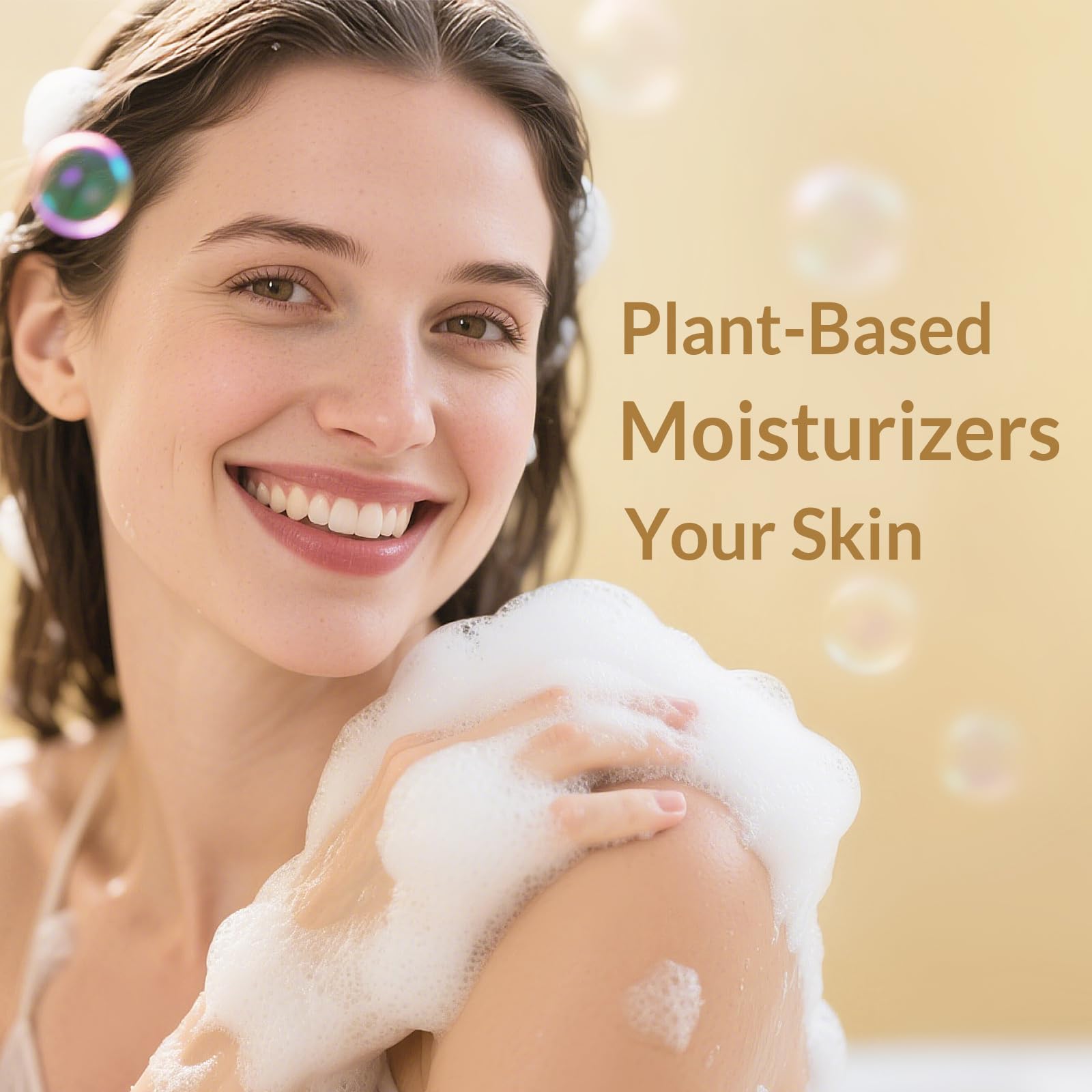 KUSTIE Rose Body Wash for Women & Men, Natural Petals & Essential Oils, 24H Fragrance & Moisturizing Deep Cleanse Shower Gel for Sensitive & Dry Skin with Pump Bottle, 16.9 oz