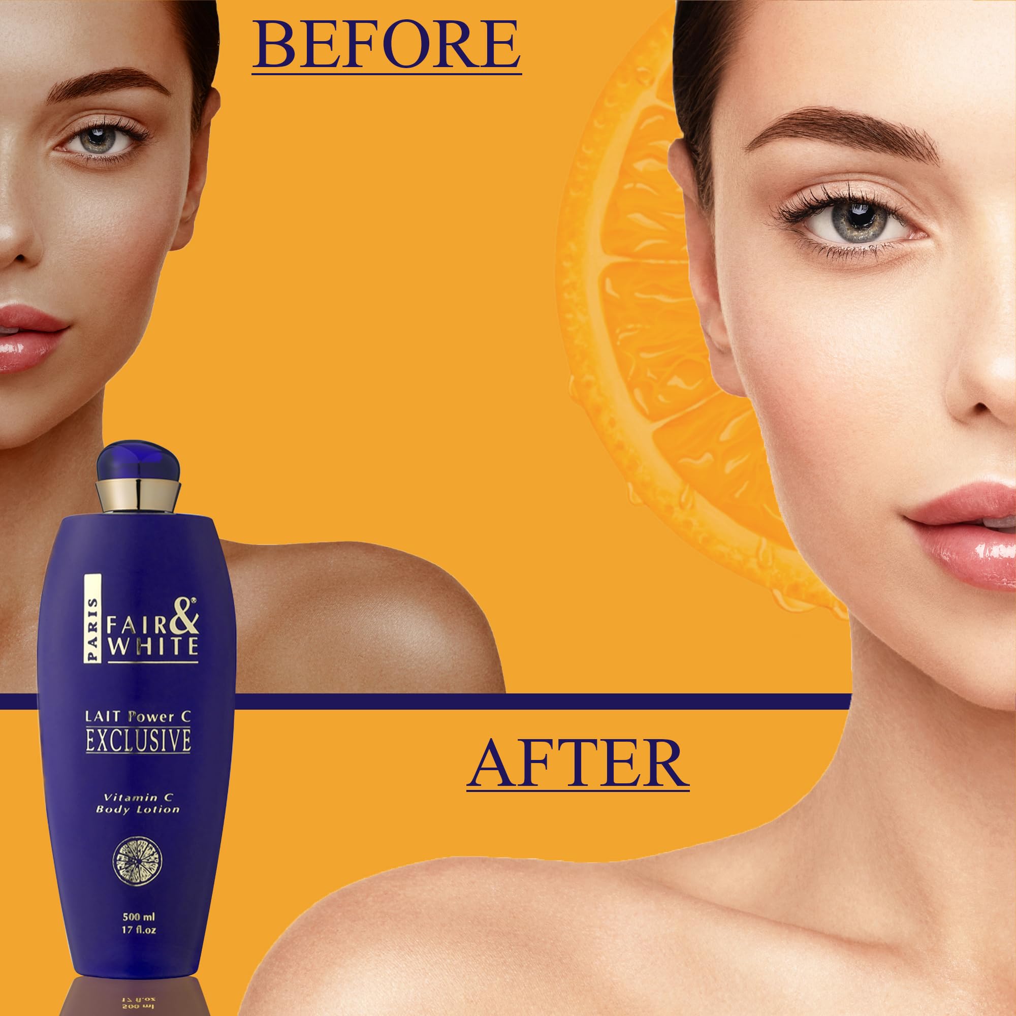 FAIR & WHITE Exclusive Body Lotion with Pure Vitamin C, 500ml / 17fl.oz