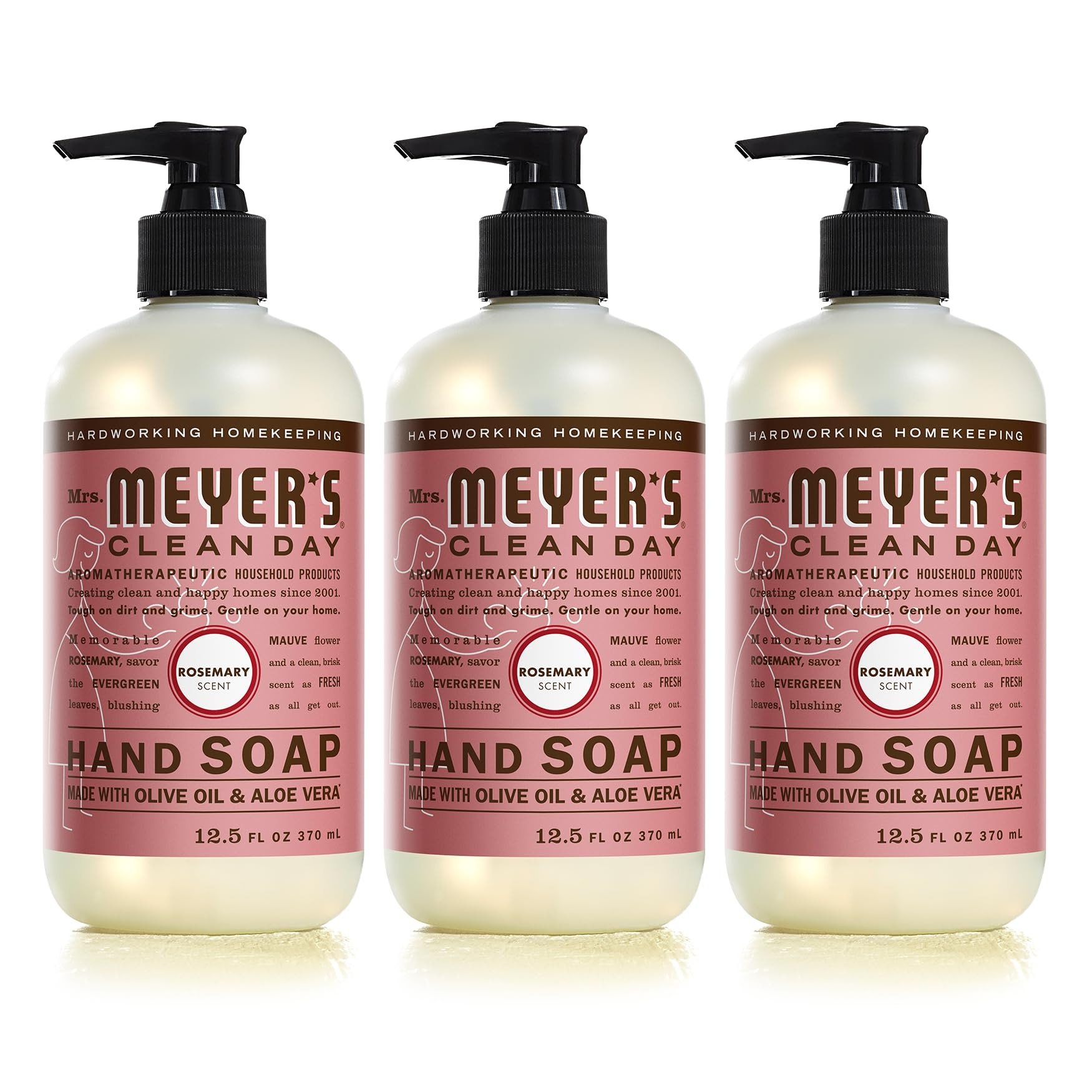 Mrs. Meyer´s Clean Day Hand Soap, Rosemary, 12.5 fl oz, 3 ct