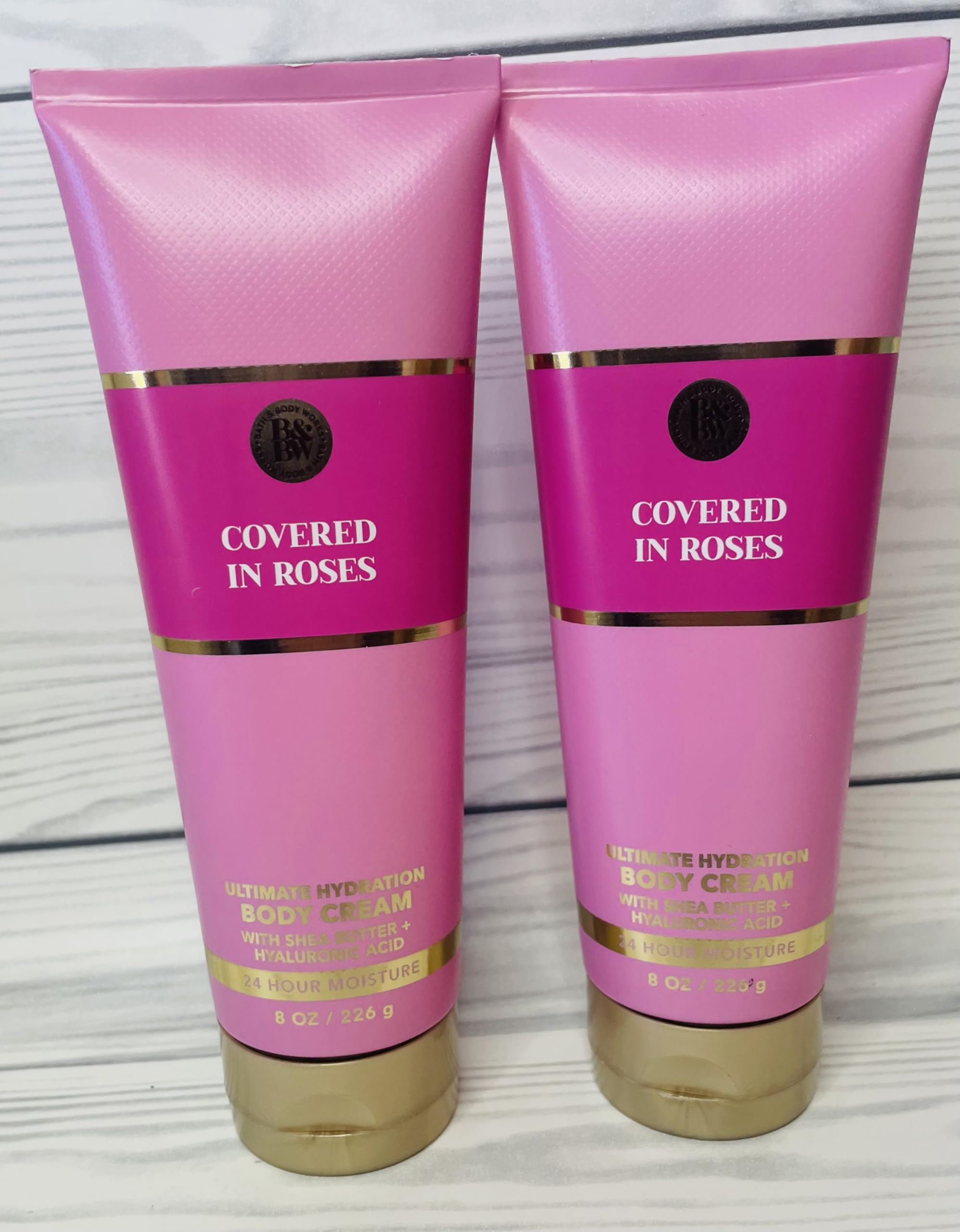 Bath & Body Works Covered in Roses Ultimate Hydration Body Cream 8 Ounces Pack of 2