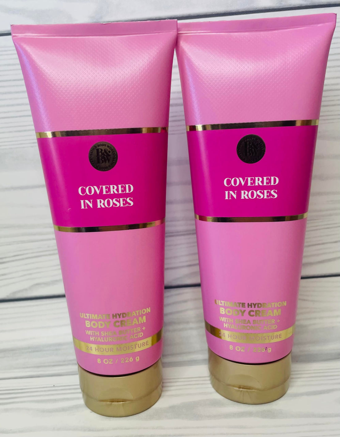 Bath & Body Works Covered in Roses Ultimate Hydration Body Cream 8 Ounces Pack of 2