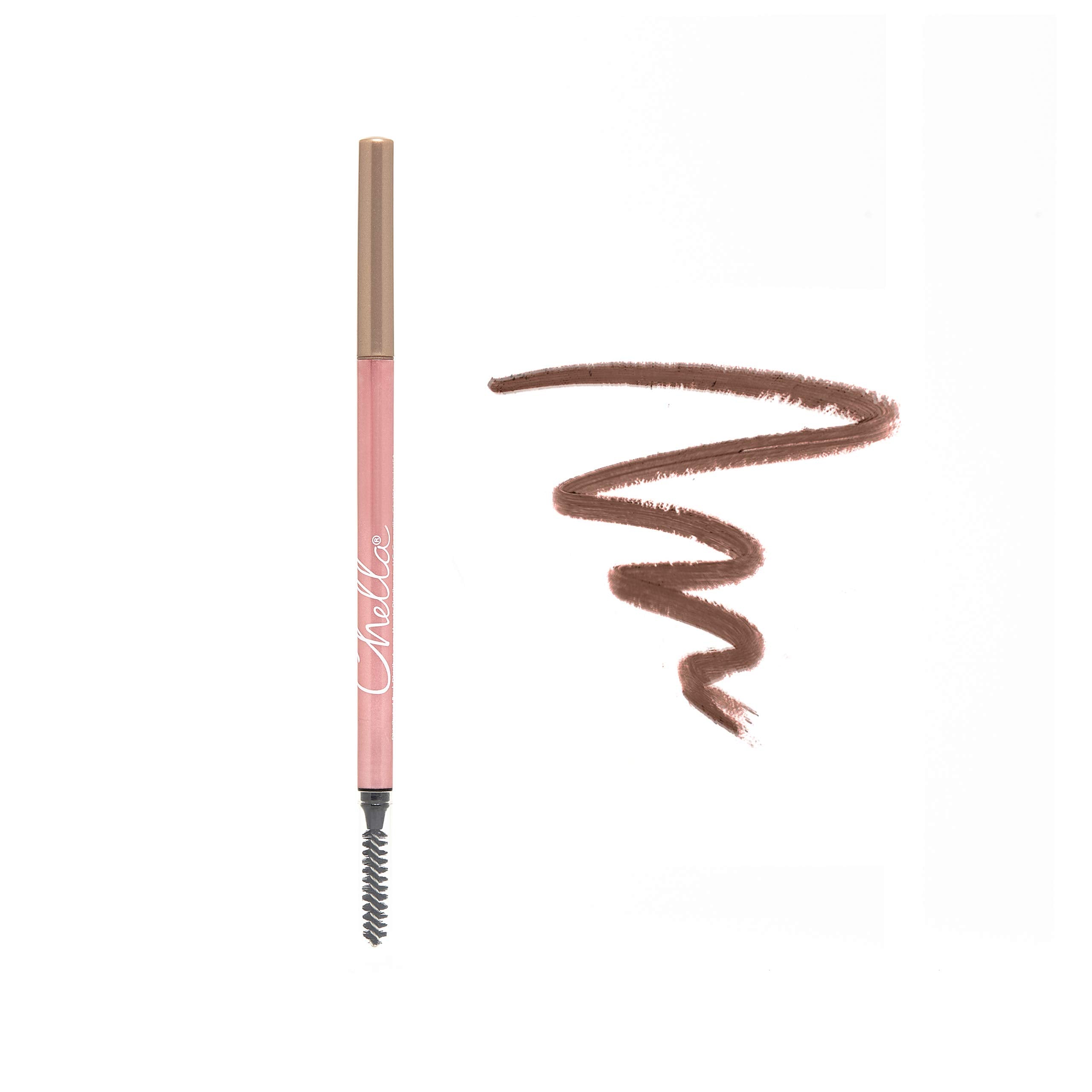 Chella Eyebrow Pencil with Spoolie (eyebrow brush) - Everything You Need toWow Your Brows, The ONLY Pencil you will EVER Buy - Dazzling Dark Brown