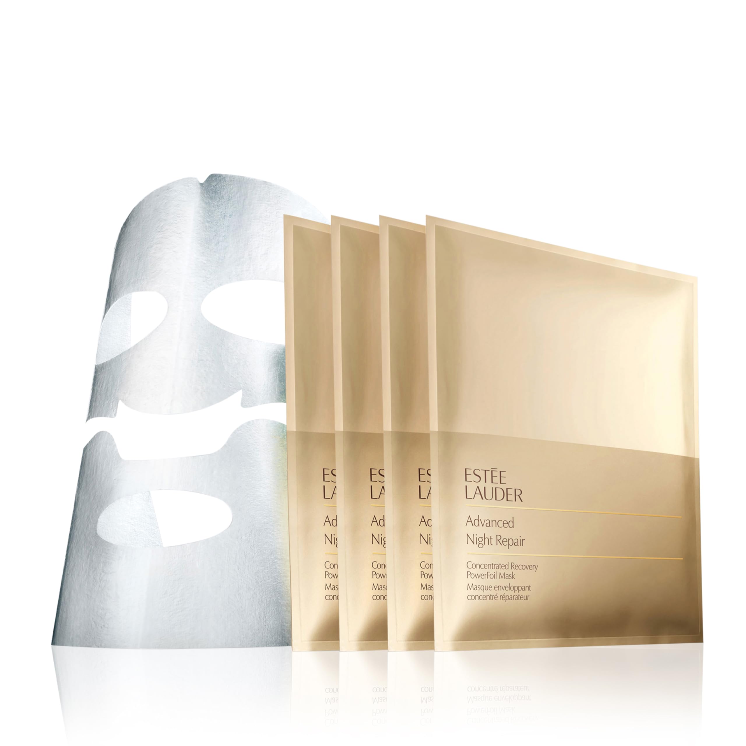 Estée Lauder Advanced Night Repair Concentrated Recovery Moisturizing PowerFoil Face Mask with Hyaluronic Acid | Sheet Mask, 4-Pack