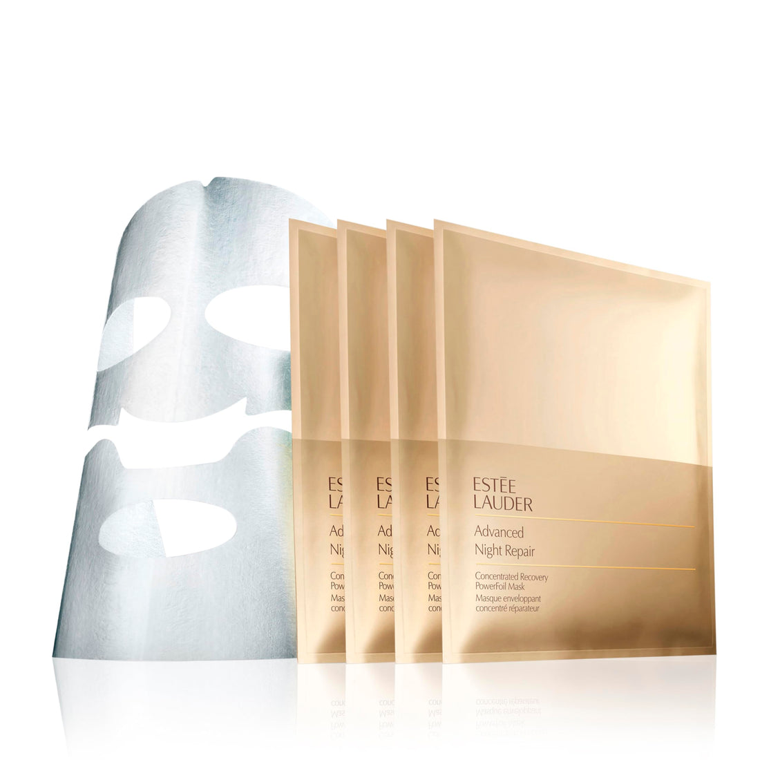 Estée Lauder Advanced Night Repair Concentrated Recovery Moisturizing PowerFoil Face Mask with Hyaluronic Acid | Sheet Mask, 4-Pack