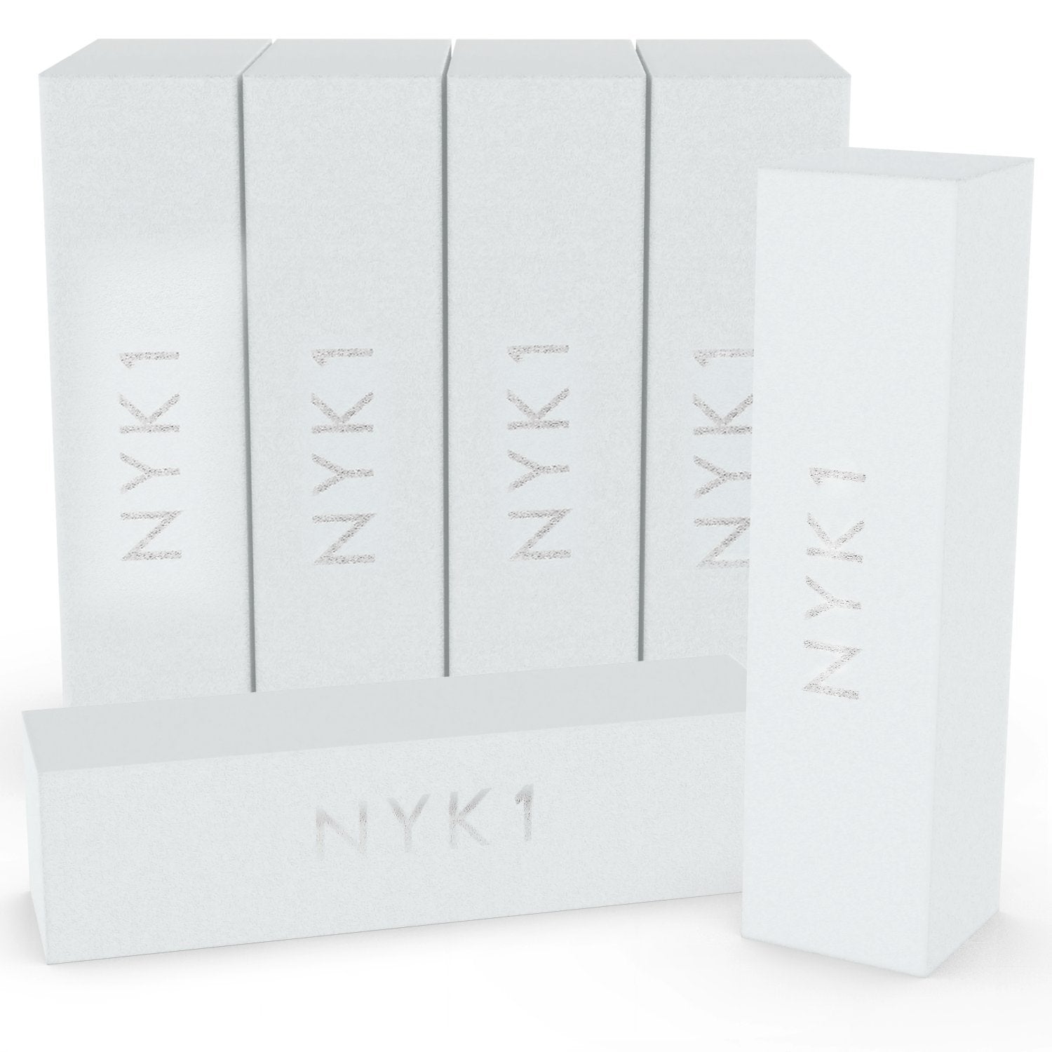 White Nail Buffer Sanding Block - (Pack of 10) NYK1 Professional Salon Quality Grit Nail Buffer File for Sanding, Filing Natural, Shellac or Acrylic Gel Nails