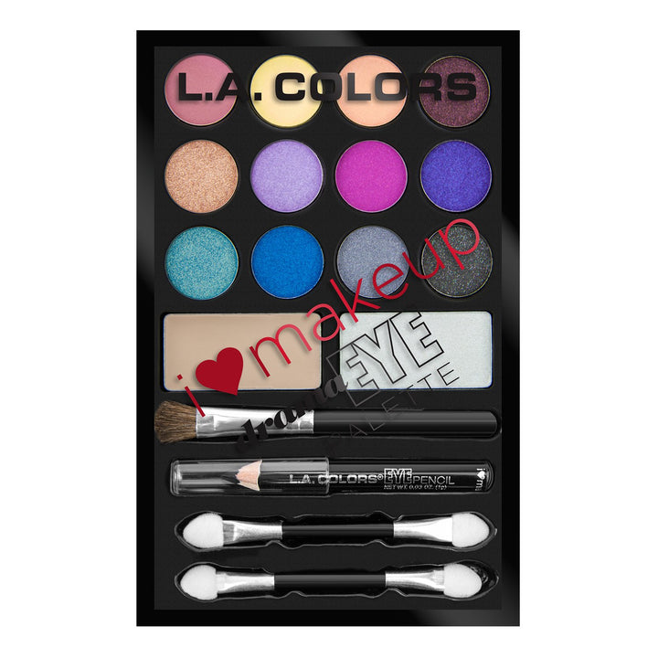 L.A Colors I Heart Makeup Eyeshadow Palette, Dazzling Bright's, 24.6g