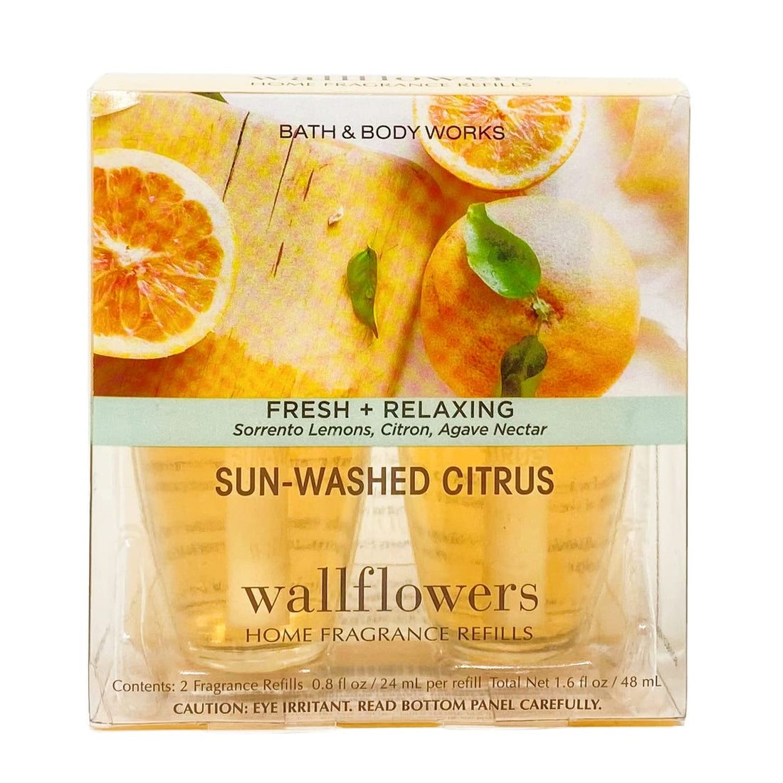 Bath & Body Works Sun-Washed Citrus Wallflowers Home Fragrance Refills - FRESH & RELAXING - 2 Pack