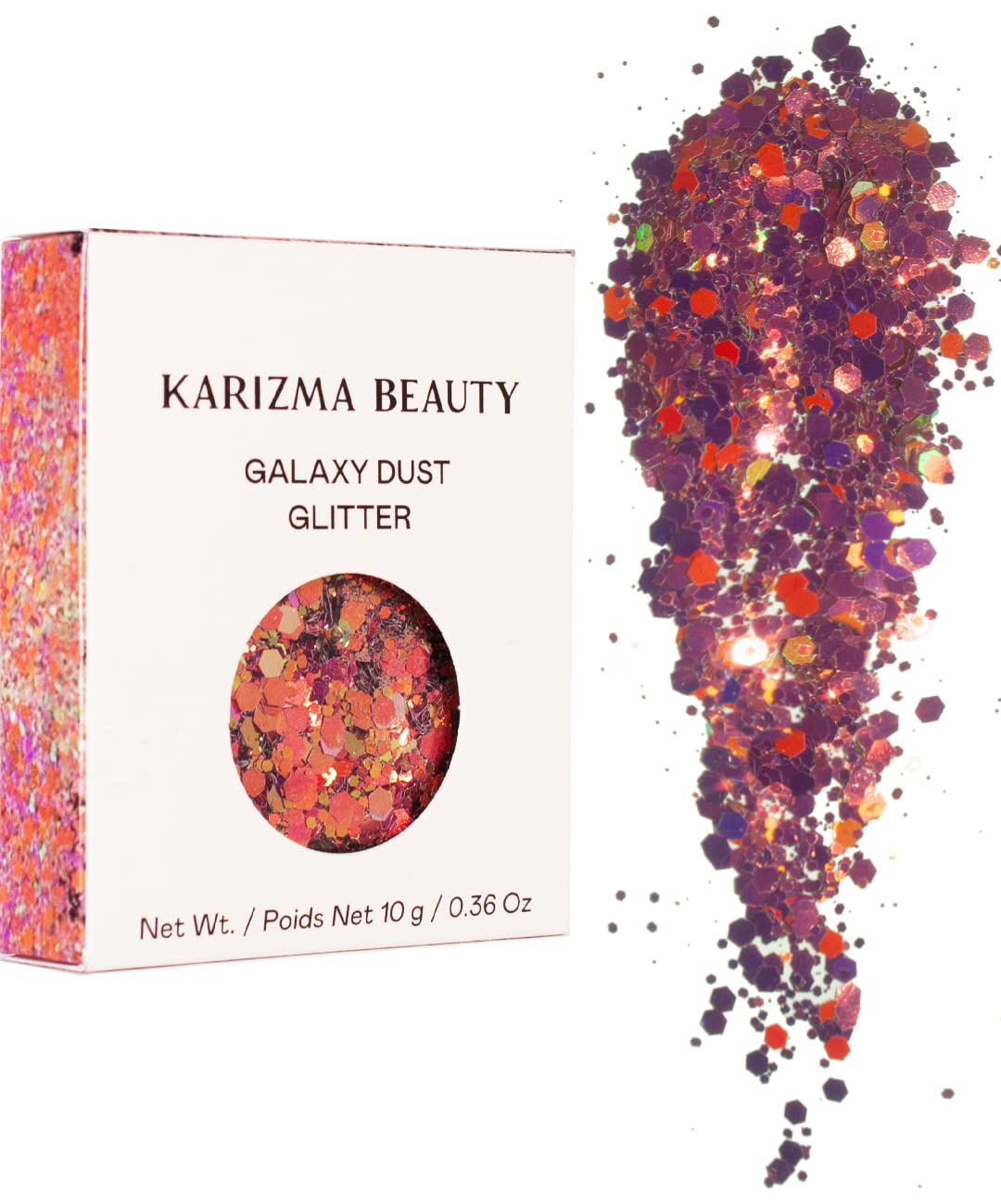 KARIZMA Galaxy Dust Body Glitter - 10g Chunky Face, Hair, and Eye Glitter for Women - Rave and Festival Accessories, Cosmetic Makeup - Loose Set