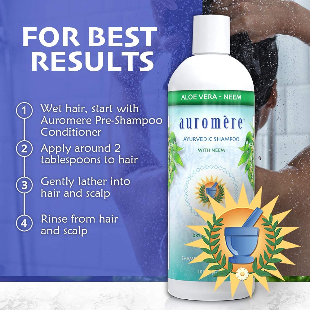 Auromere Shampoo Aloe Vera Neem 16 Oz