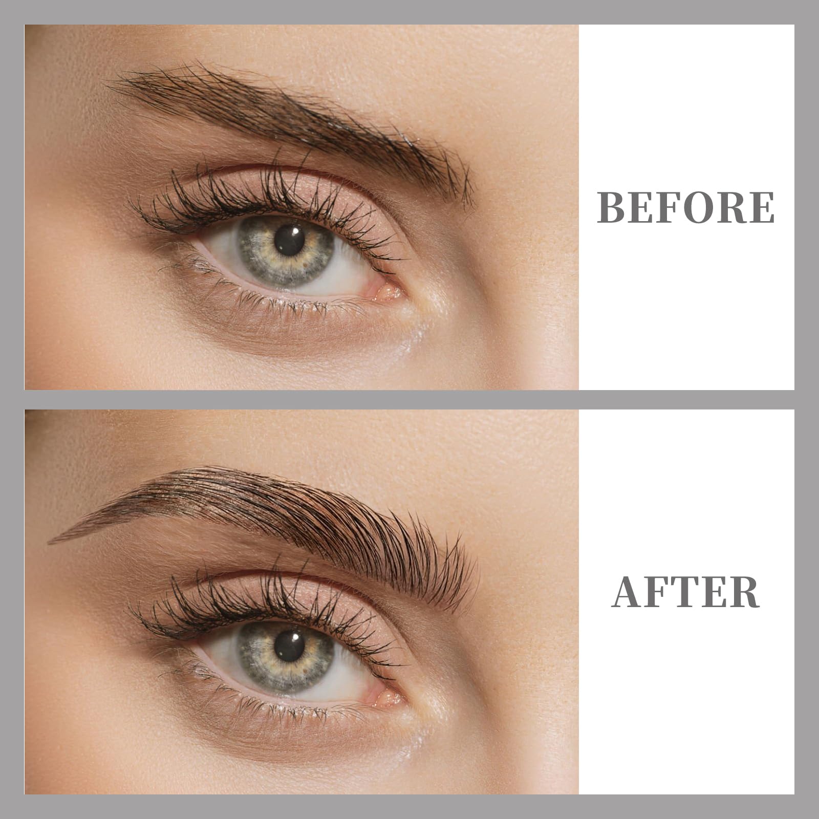 BLUE LOVE Two-Prong Eyebrow Pen - Waterproof Microblading Eyebrow Makeup for Women, Long-lasting Formula for Natural Strokes, All-Day Wear (Brown)