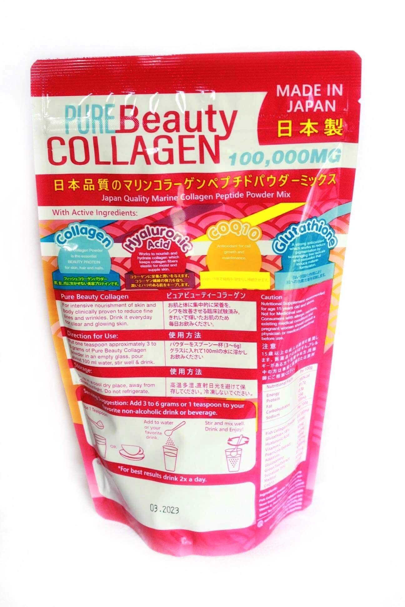 Pure Beauty Collagen 100,000mg Marine Collagen Powder Mix