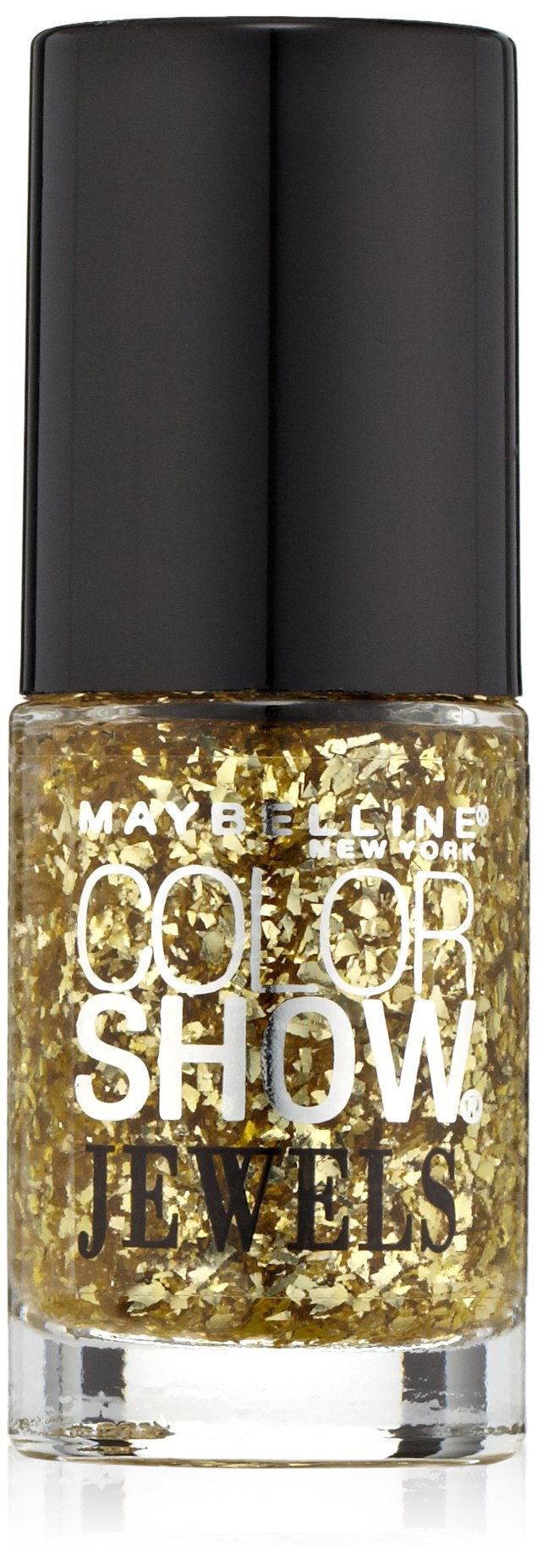Maybelline New York Color Show Jewels Nail Lacquer Top Coat, Gilded in Gold, 0.23 Fluid Ounce, 1 Count