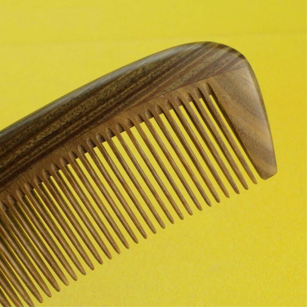 Aguder Green Sandalwood Hair Combs Gift Set 2pcs No Static Detangling Natural Aroma Handmade Wooden Comb Wide and Fine Tooth
