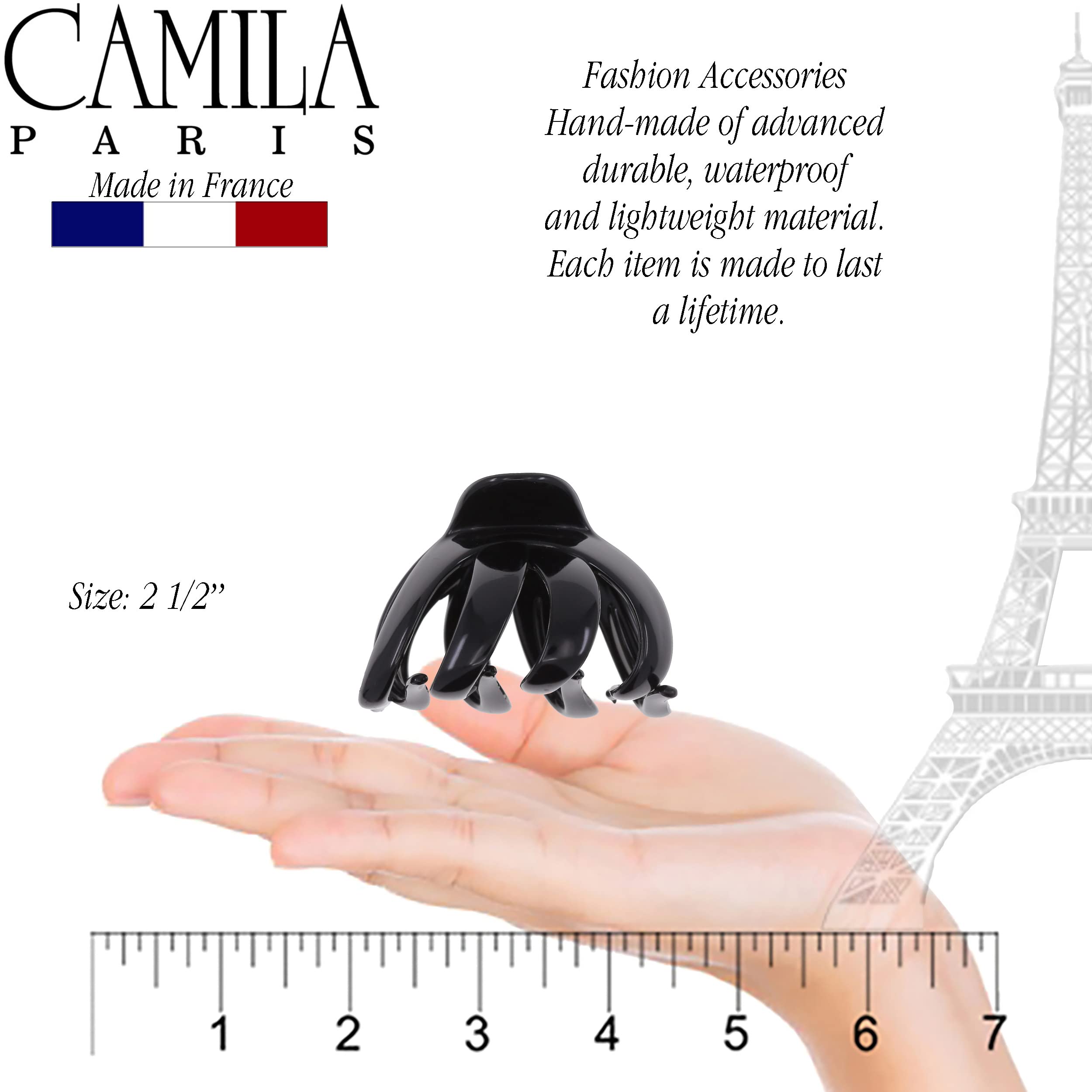 Camila Paris AD705 French Hair Clips for Women, Octopus, Bun Holders, Girls Hair Claw Clips Jaw Fashion Durable and Styling Hair Accessories for Women, Made in France