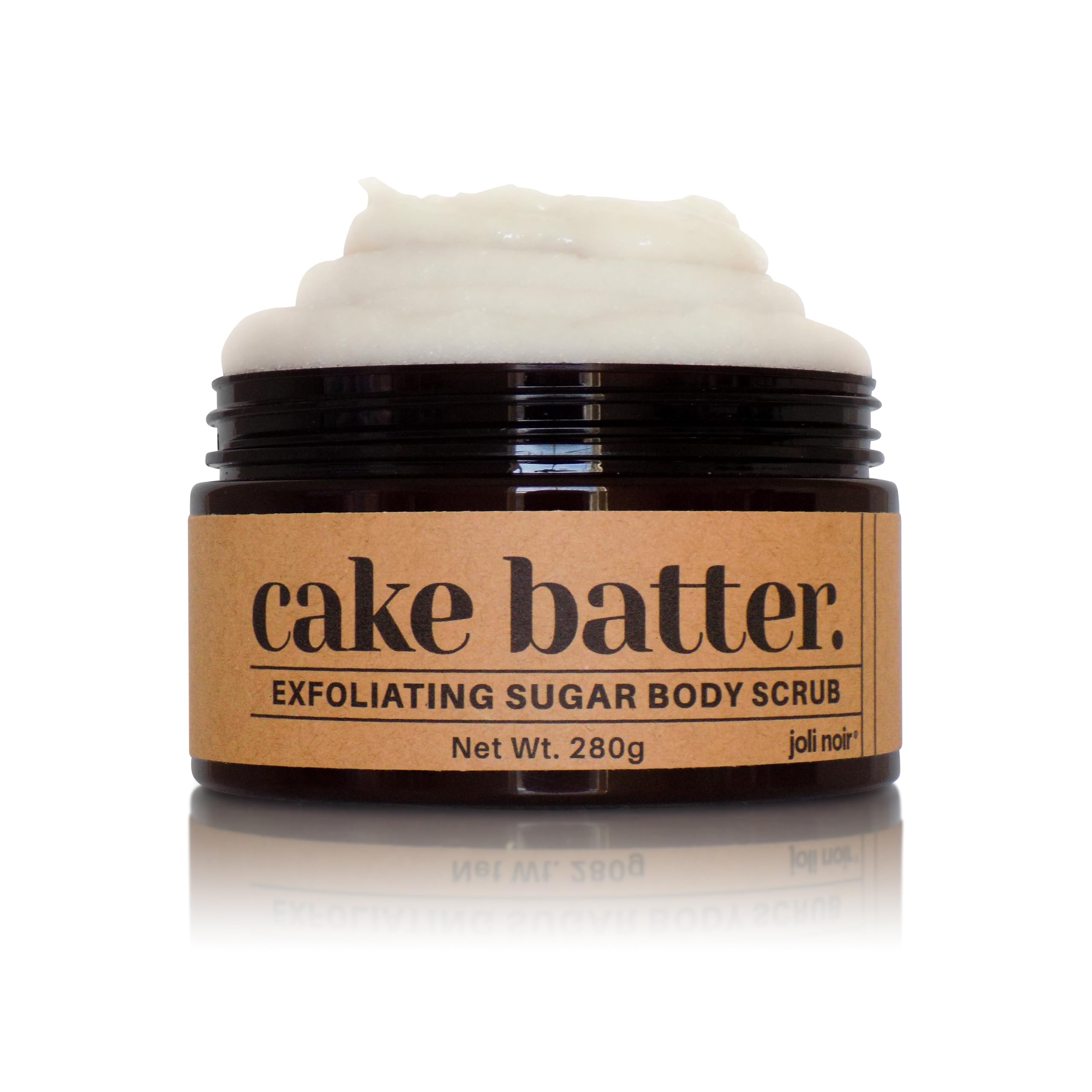 Joli Noir - Sugar Scrub - [Cake Batter] Exfoliating Body Scrub Made With Pumice, Grapeseed, Olive Oil, Sunflower, & Castor Oils To Reveal Silky Smooth Skin