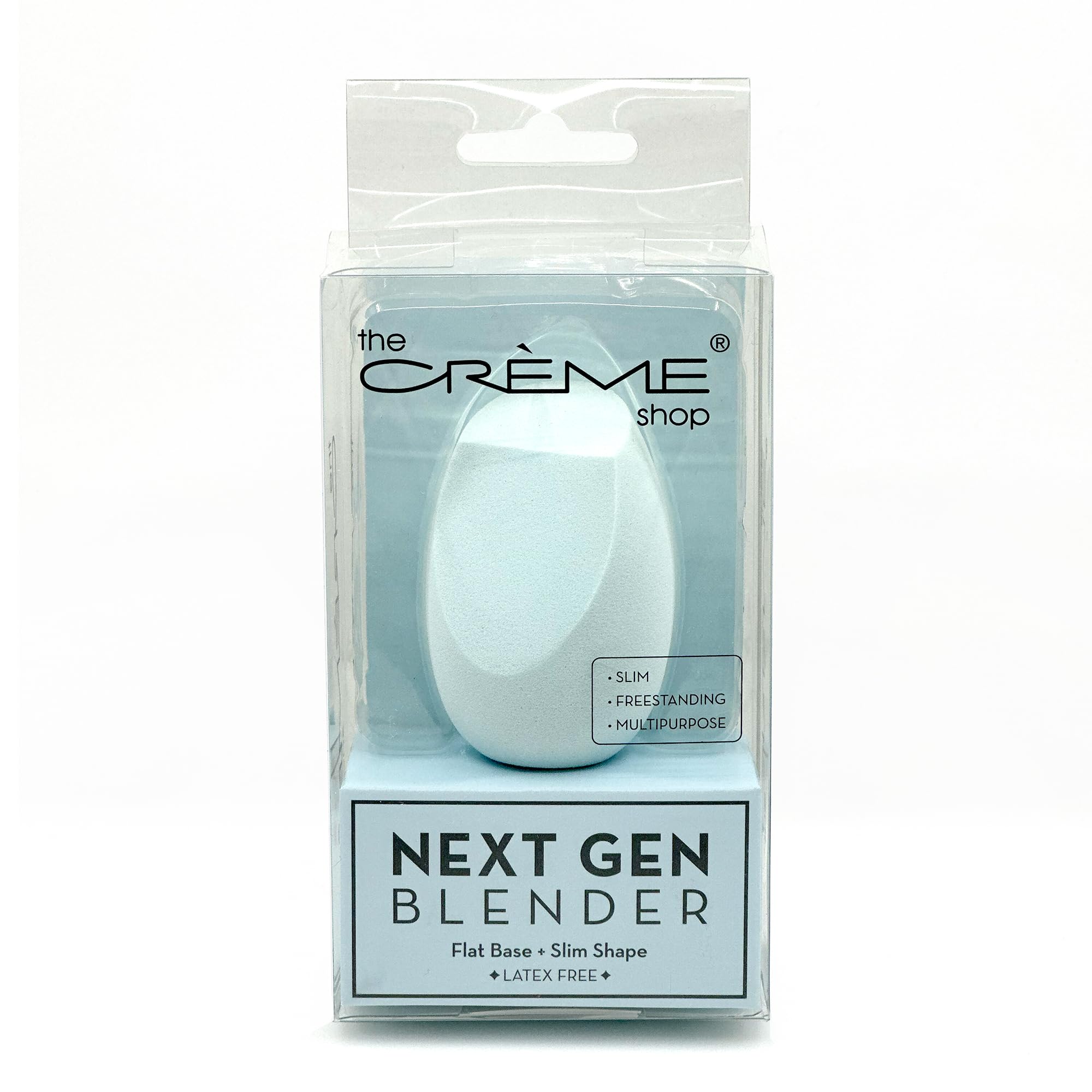 The Crème Shop Next Gen Blender Sponge | Makeup Sponges for Foundation | Makeup Sponge Set | Tri-Cut Makeup Sponge, Percision Tip (Blue)