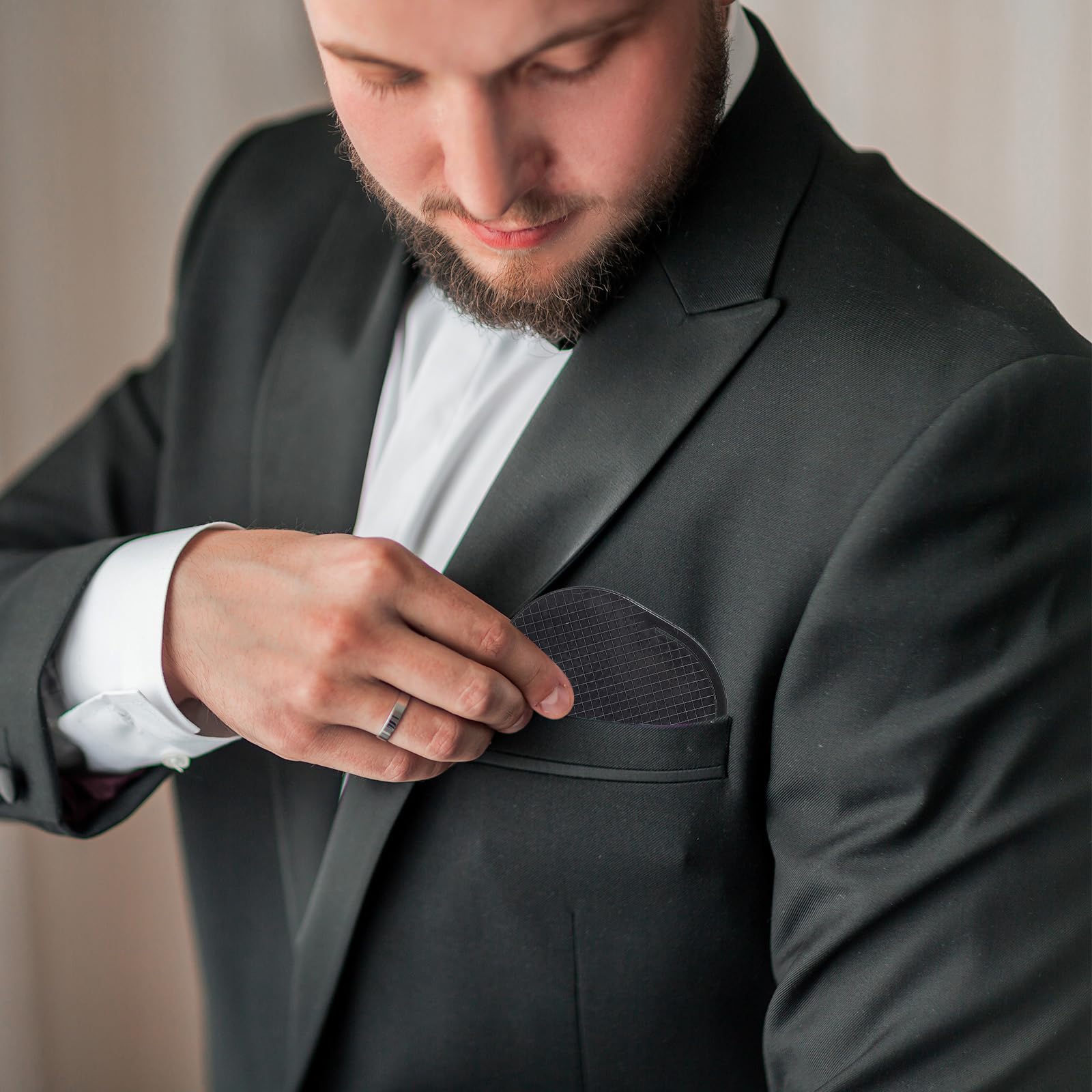 8Pcs Palm Combs for Men Portable Pocket Brush Black Hand Combs for Head Massage Hair Styling Beard Grooming