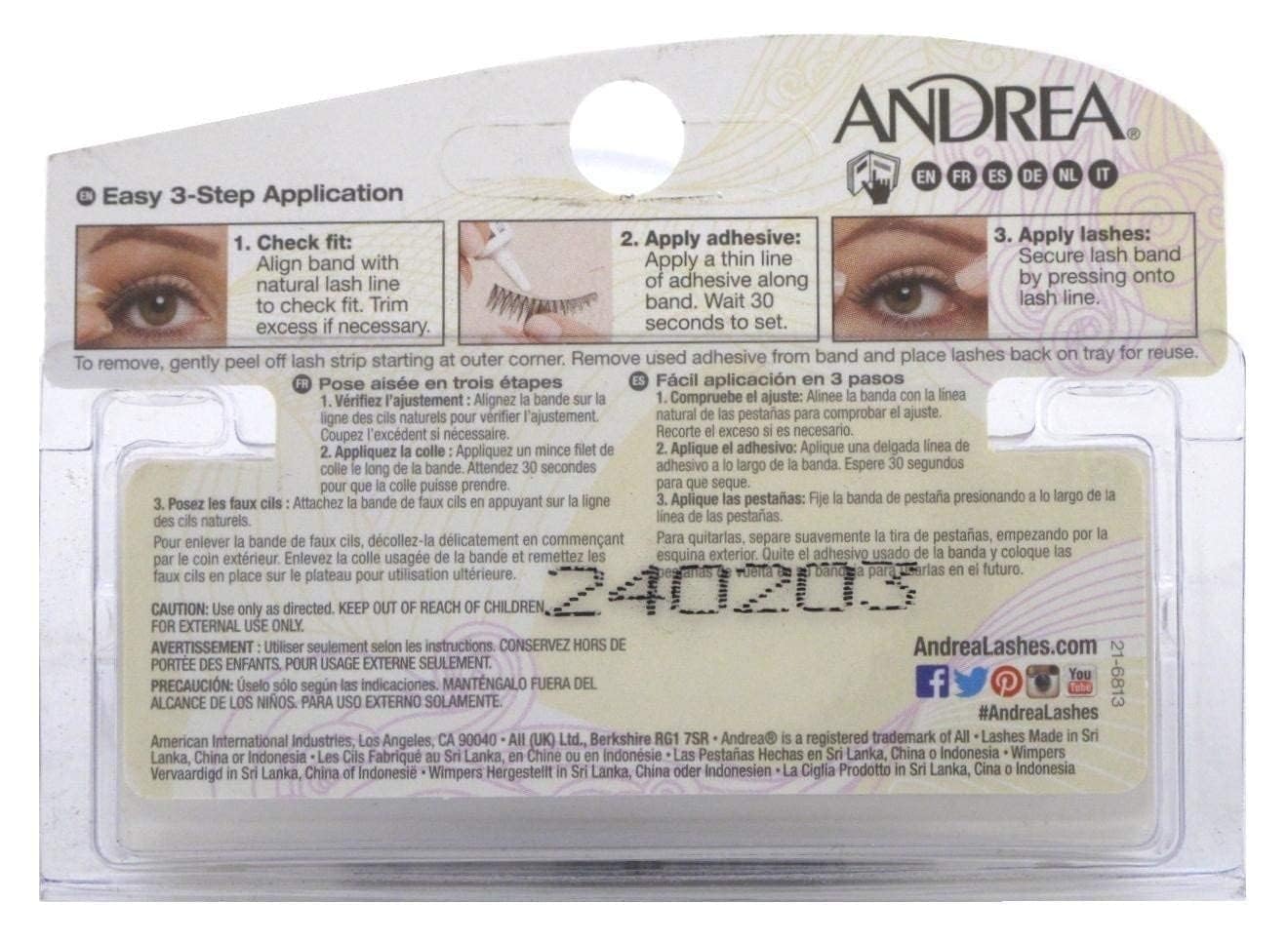 Andrea Lashes Strip Style 45 Black (6 Pack)