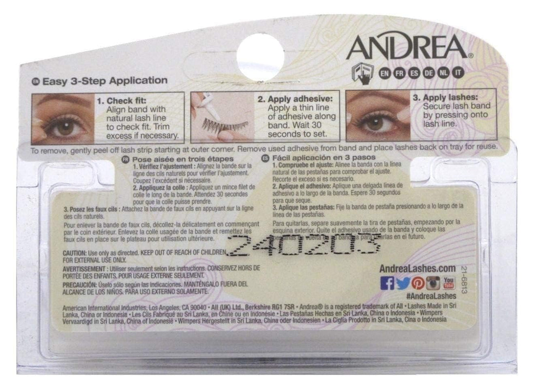 Andrea Lashes Strip Style 45 Black (6 Pack)