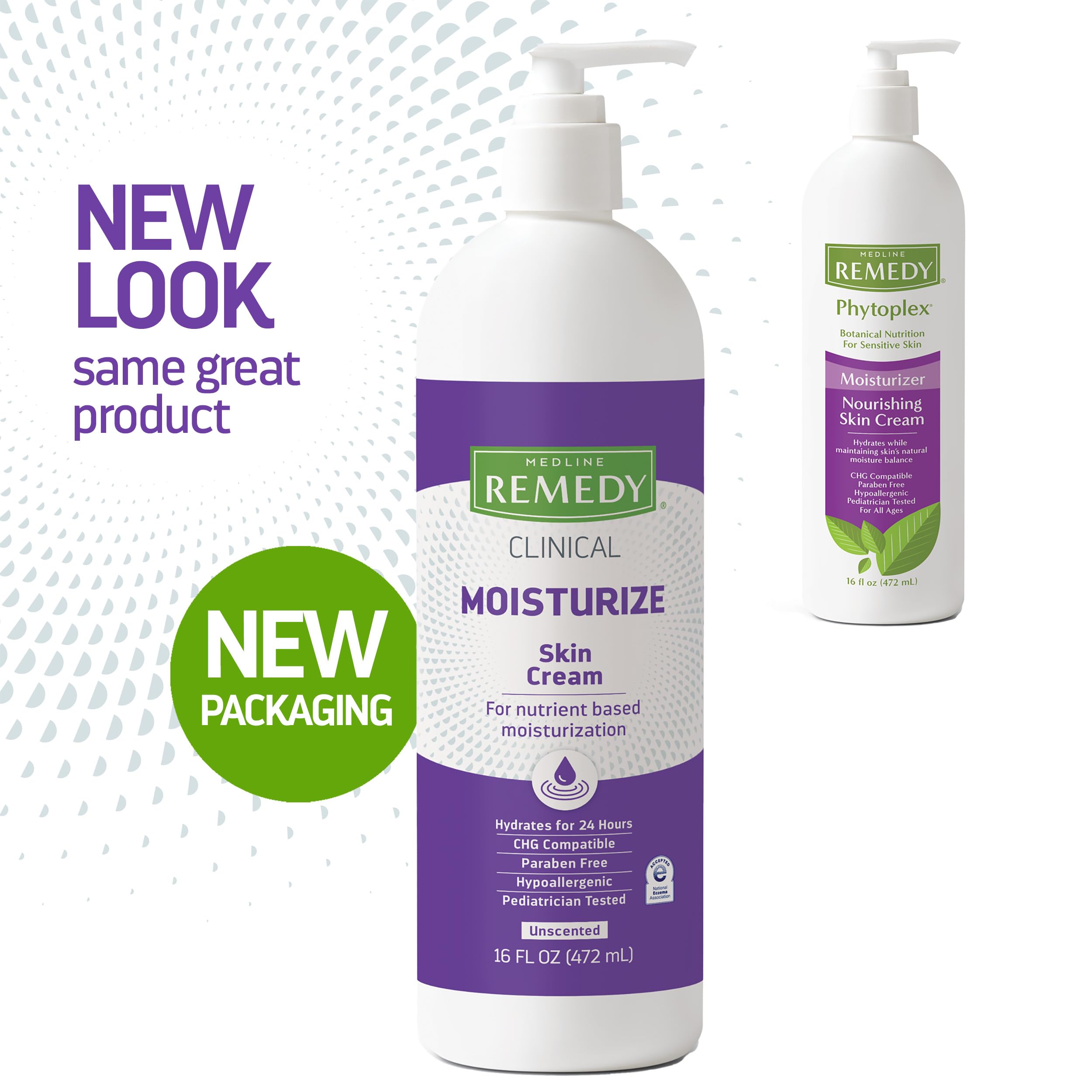 Medline Remedy Clinical Skin Cream Moisturizer, Unscented (16 fl oz Pump Bottle), Nourishing for Dry Skin, Paraben & Sulfate-Free Moisturizing Cream for Face and Body, Lotion for Sensitive Skin