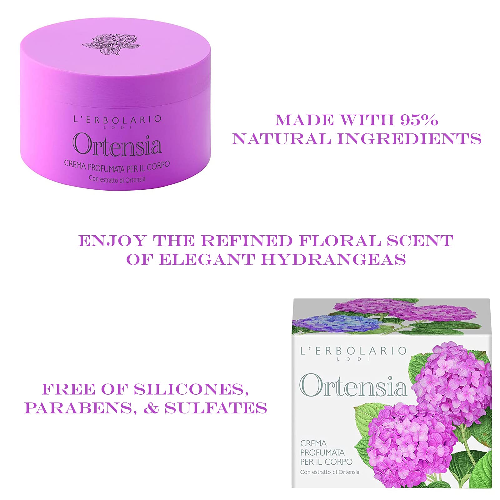 L'erbolario Ortensia crema profumata per il corpo 200 ml