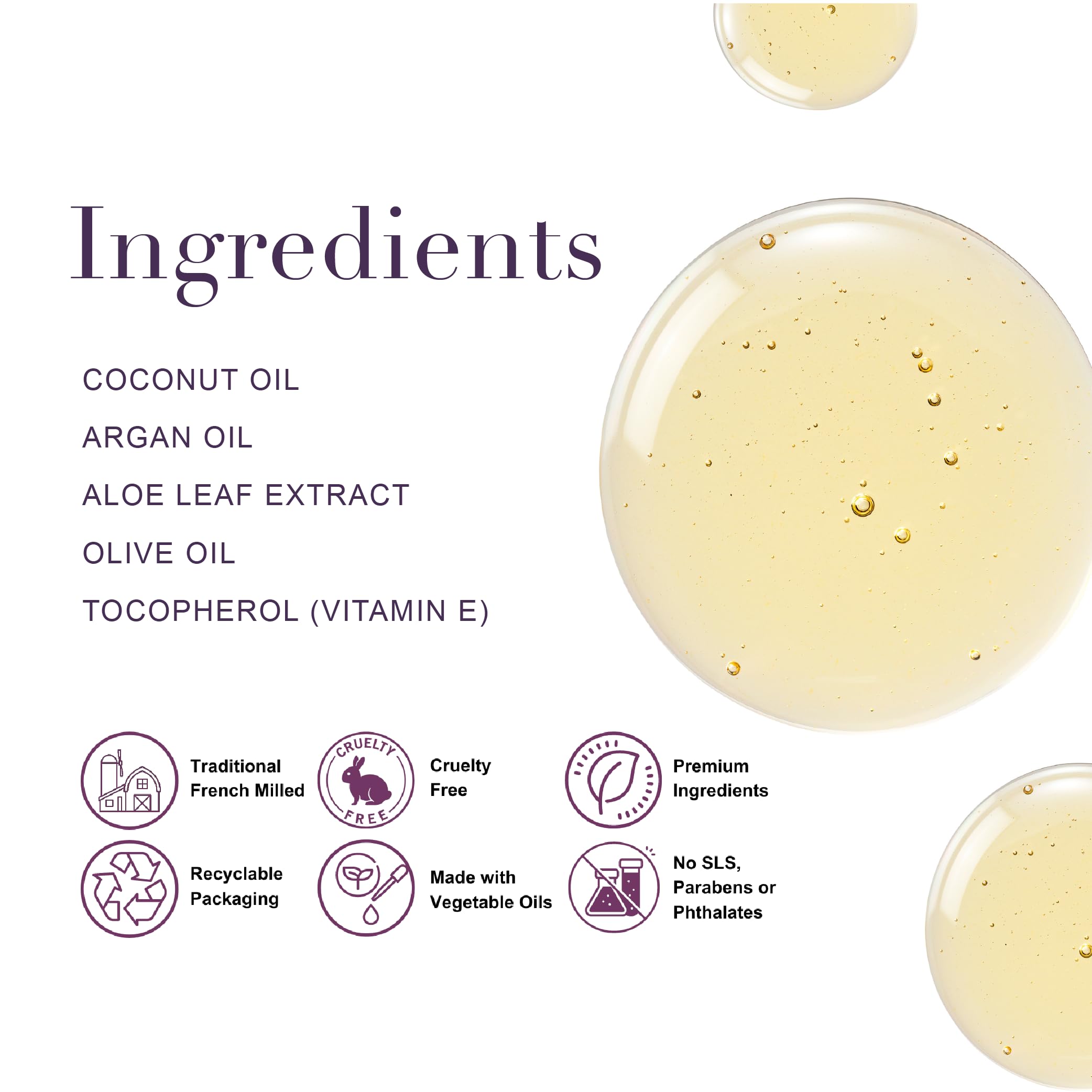 A La Maison de Provence Liquid Soap, White Tea, 16.9-Ounce Bottles (Pack of 3)