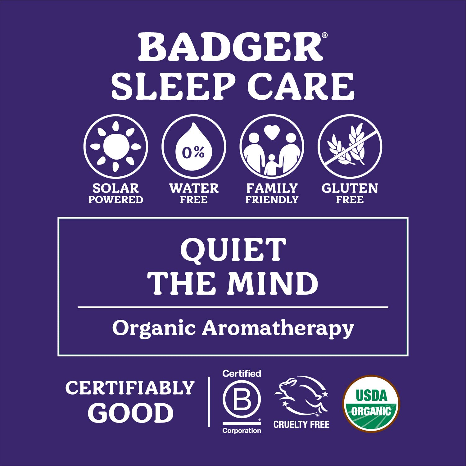 Badger - Sleep Balm, Lavender & Bergamot, Natural Sleep Balm, Scented Relaxing Balm for Children and Adults, Calming Night Balm, Organic Sleep Balm, 2 oz (2 Pack)