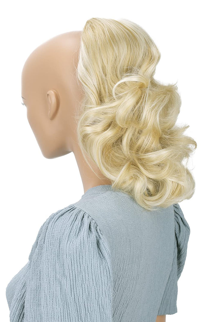 PRETTYSHOP Hair Piece Ponytail Drawstring Extension Wavy Voluminous Nature Looking Heat-Resisting 16 light blonde mix # 22H613A PH221